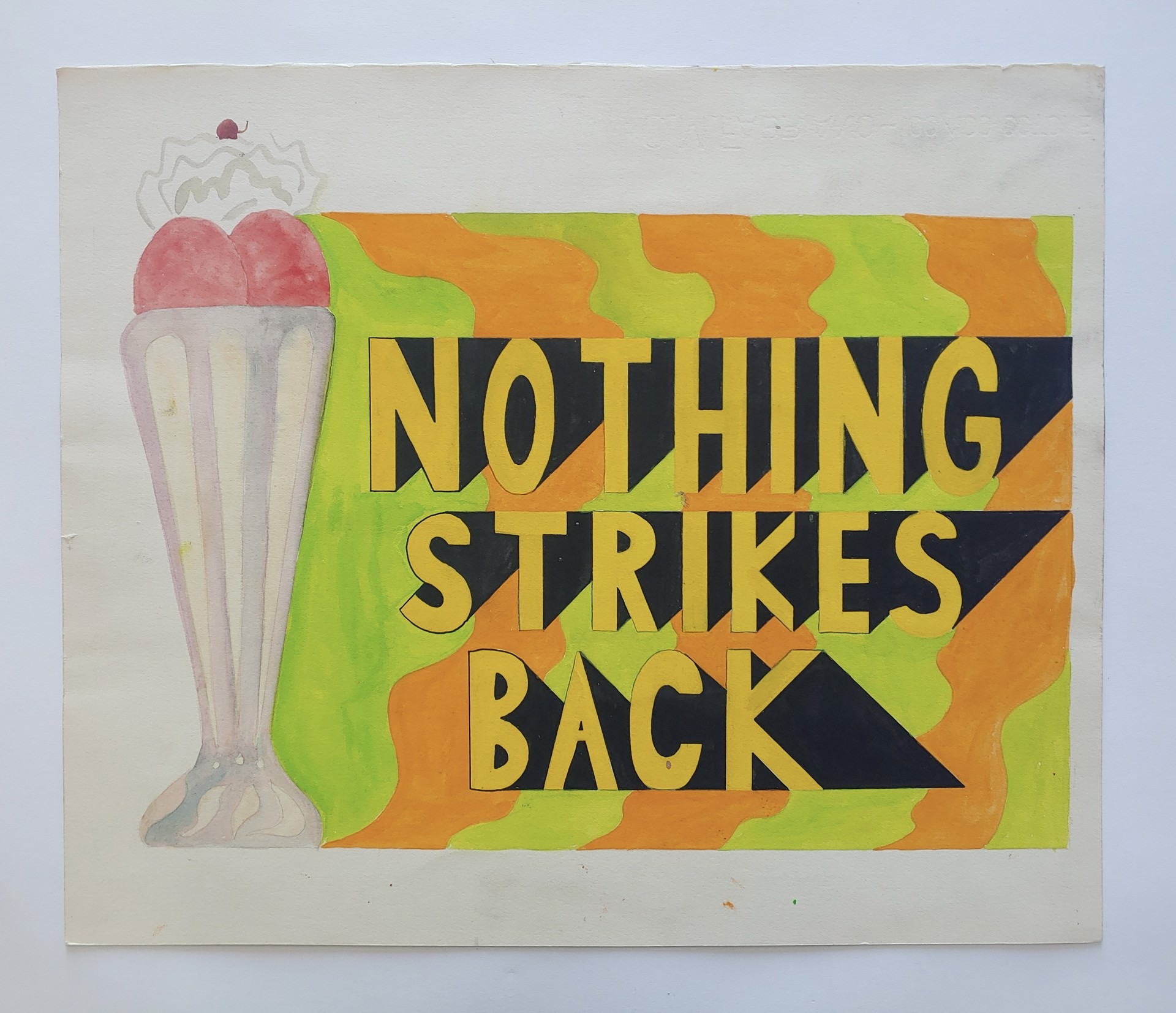 Nothing Strikes Back Ad - Watercolor/Ink Poster by David Amdur