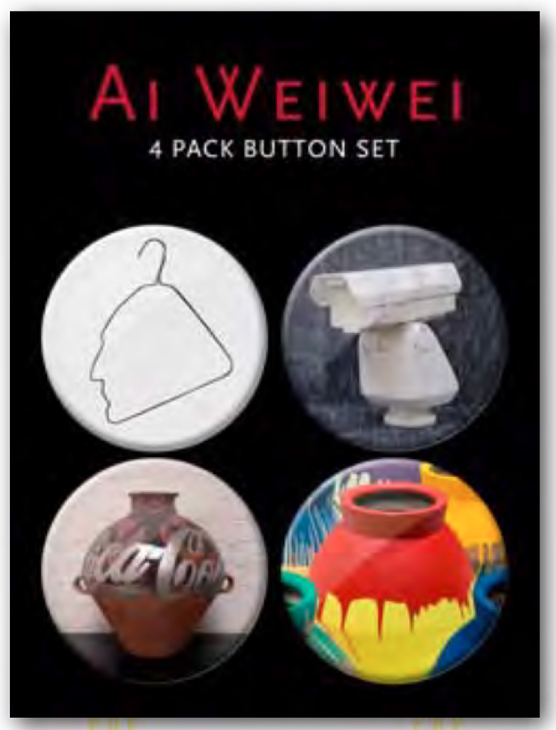 Works of Art Button 4-Pack by Ai Weiwei