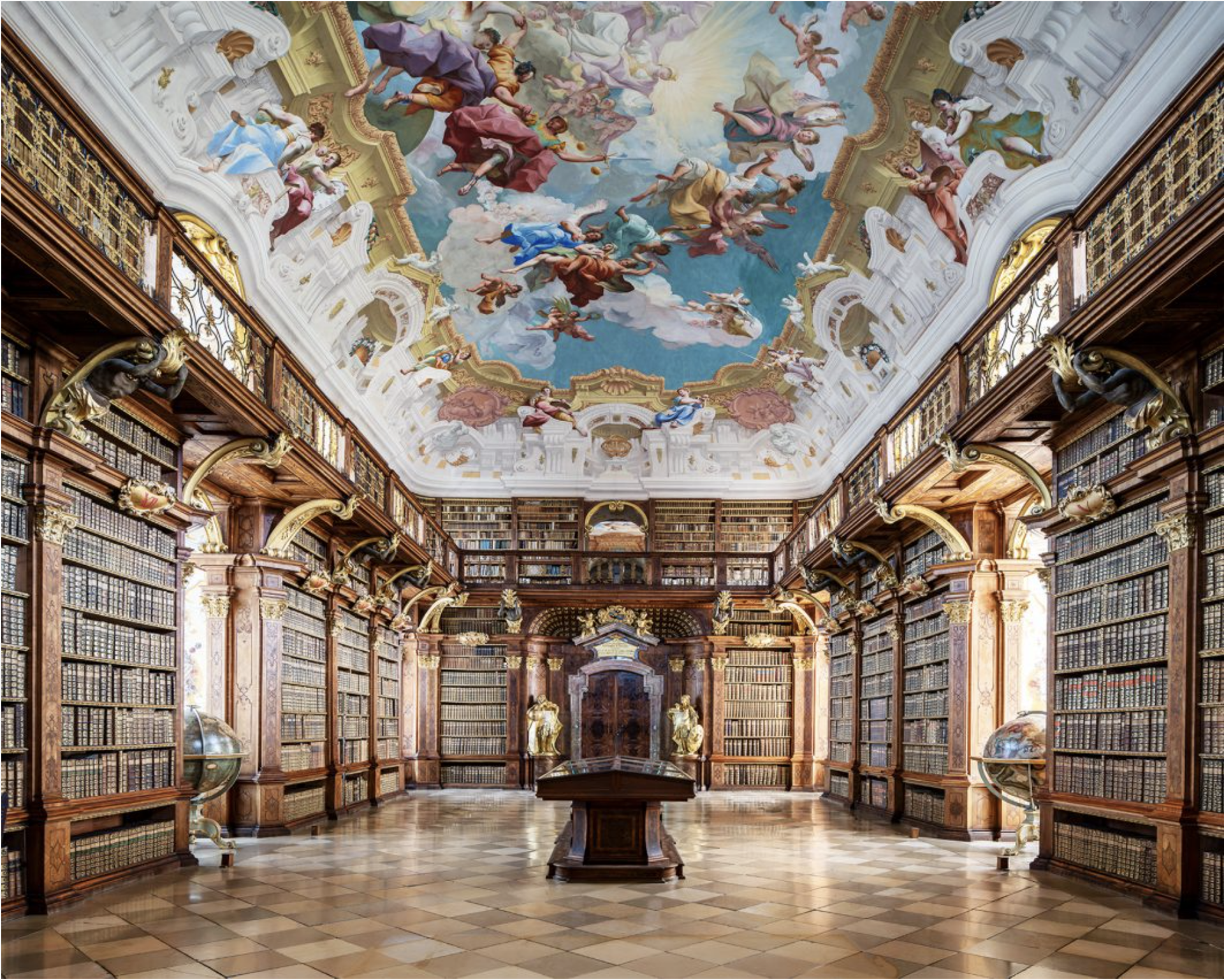 Melk Abbey Library, Austria by Reinhard Gorner