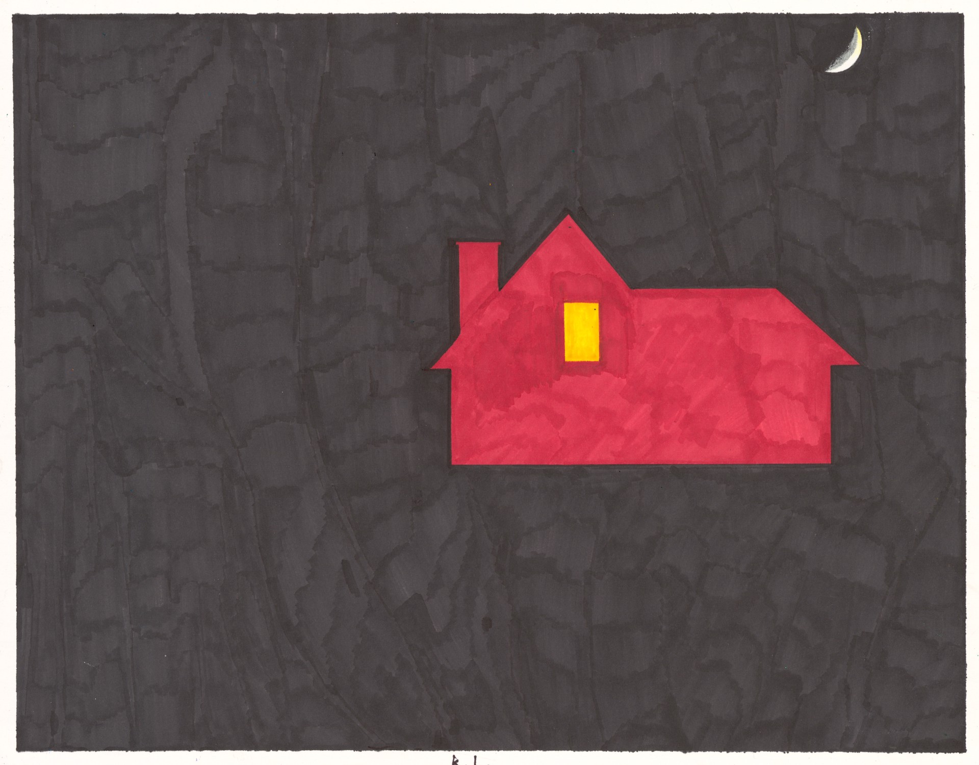 House at Night 1 by Keith Lewis