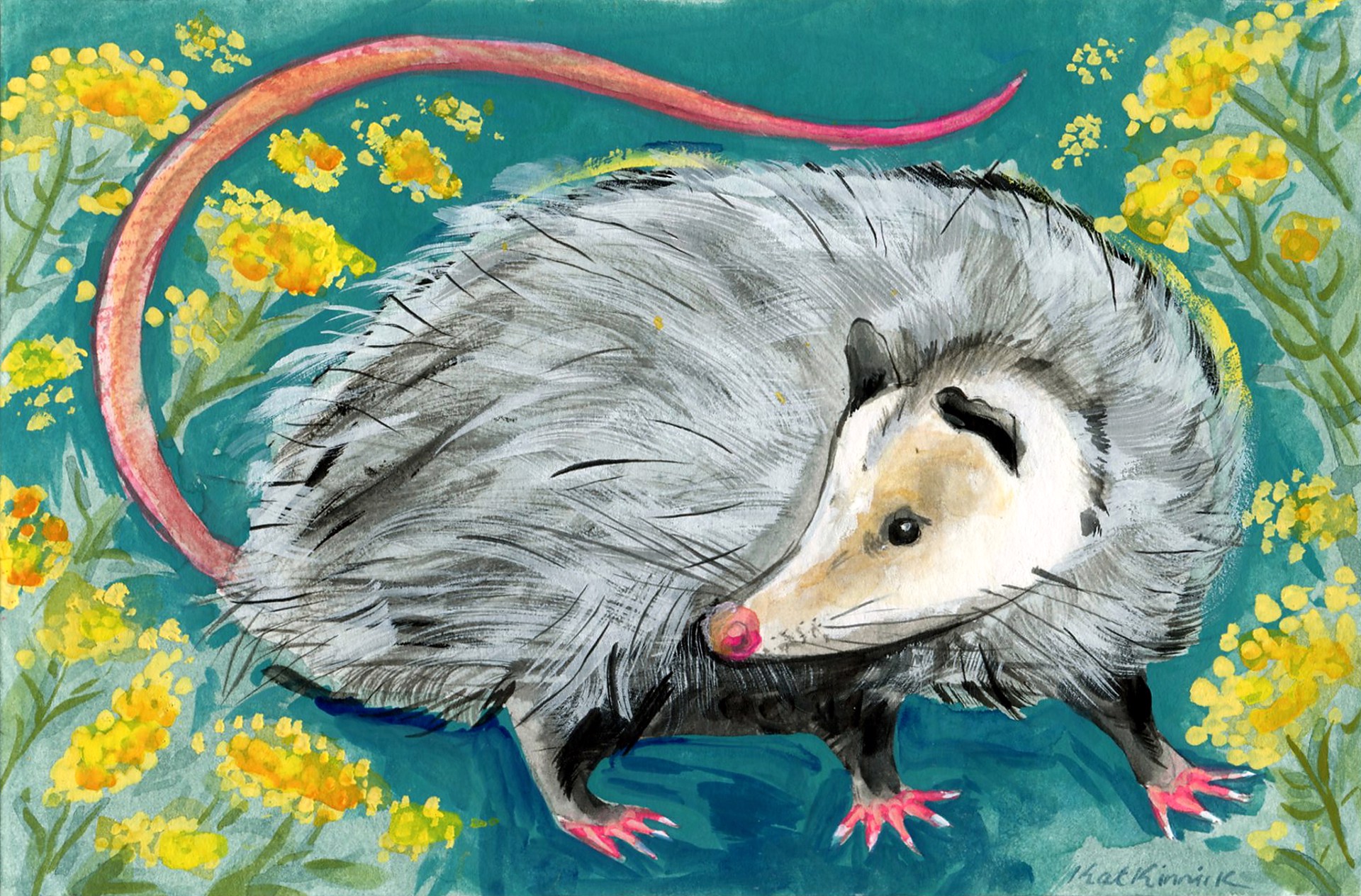 Possum & Yarrow by Kat Kinnick