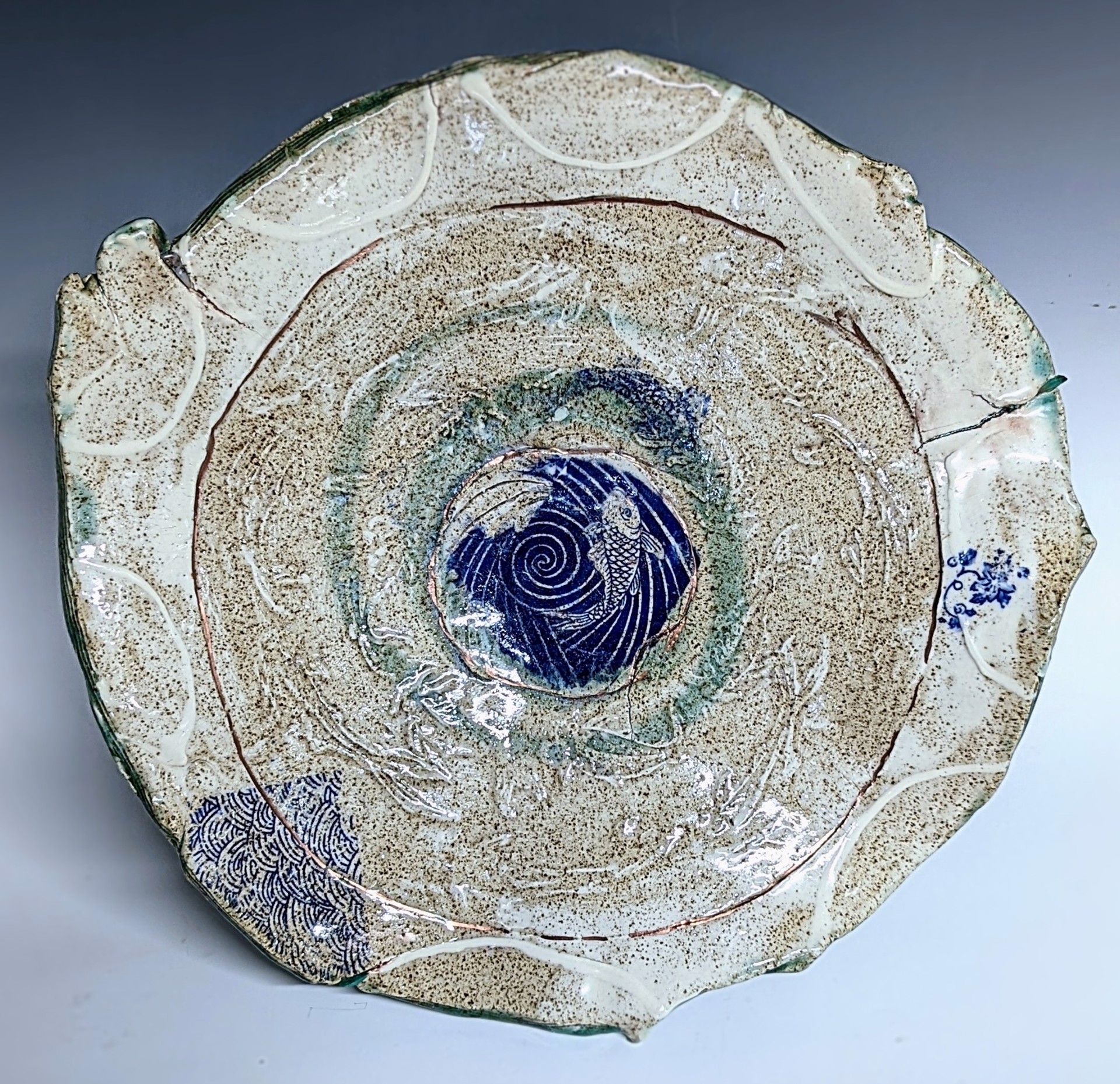 Koi Platter #4 by Joan Bontempo