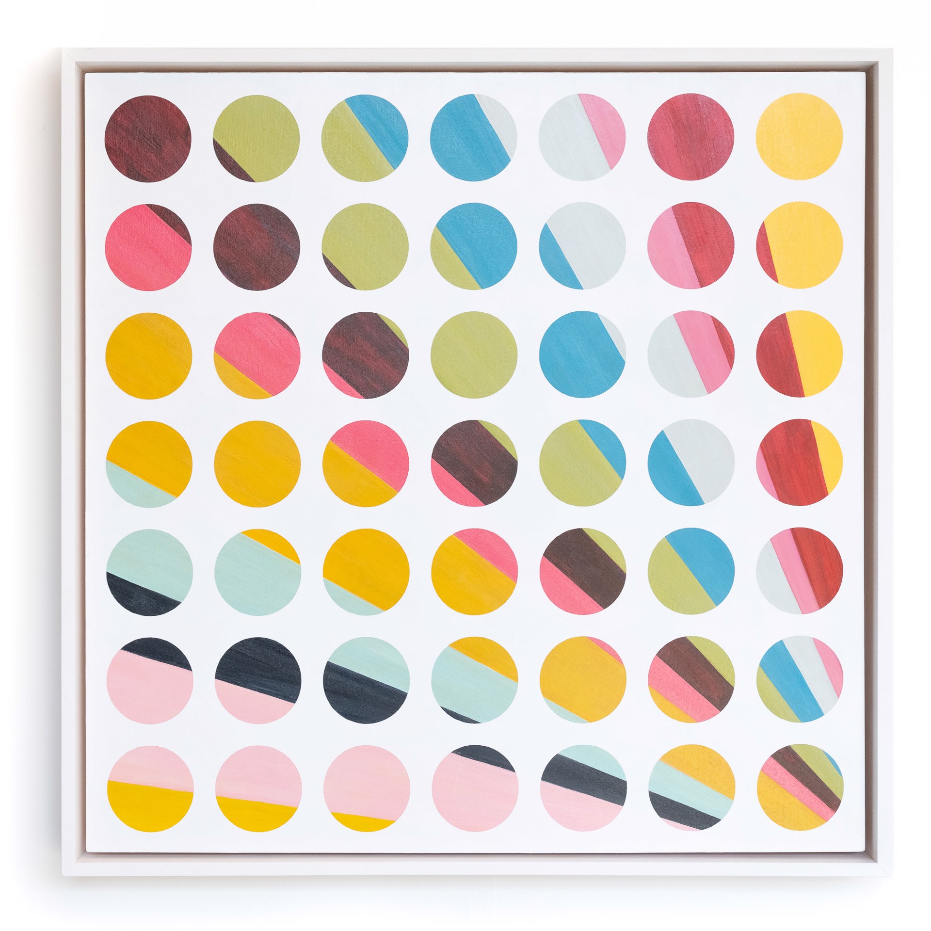 Stripey Dots Seven by Seven No. 1 by Hana Moore