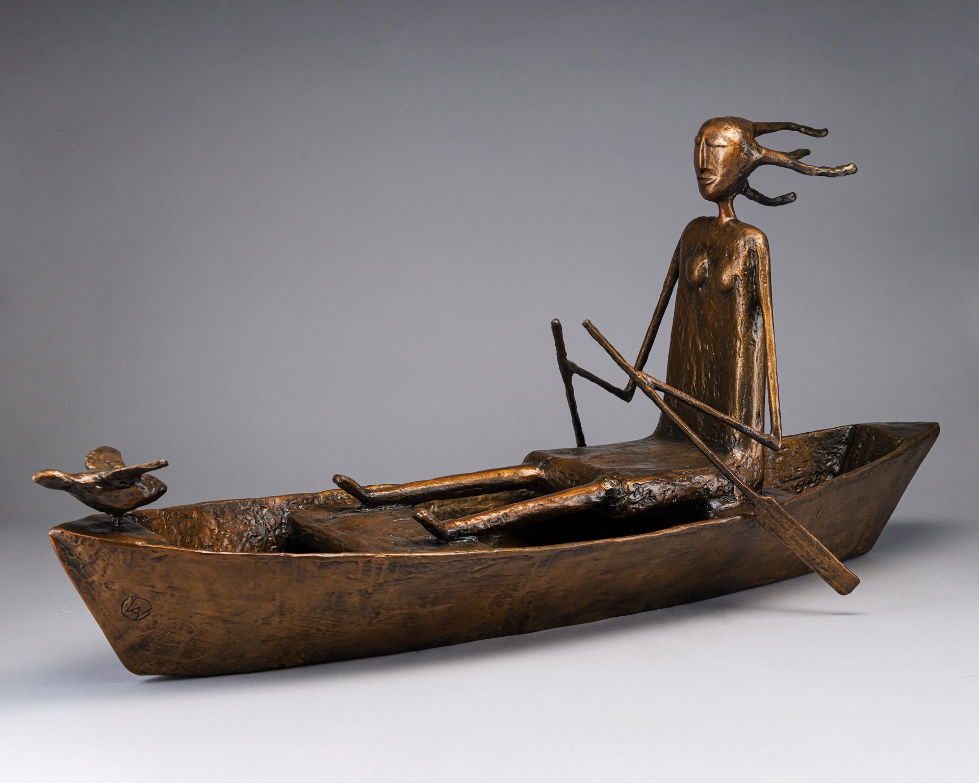 Woman in Boat by Allen Wynn