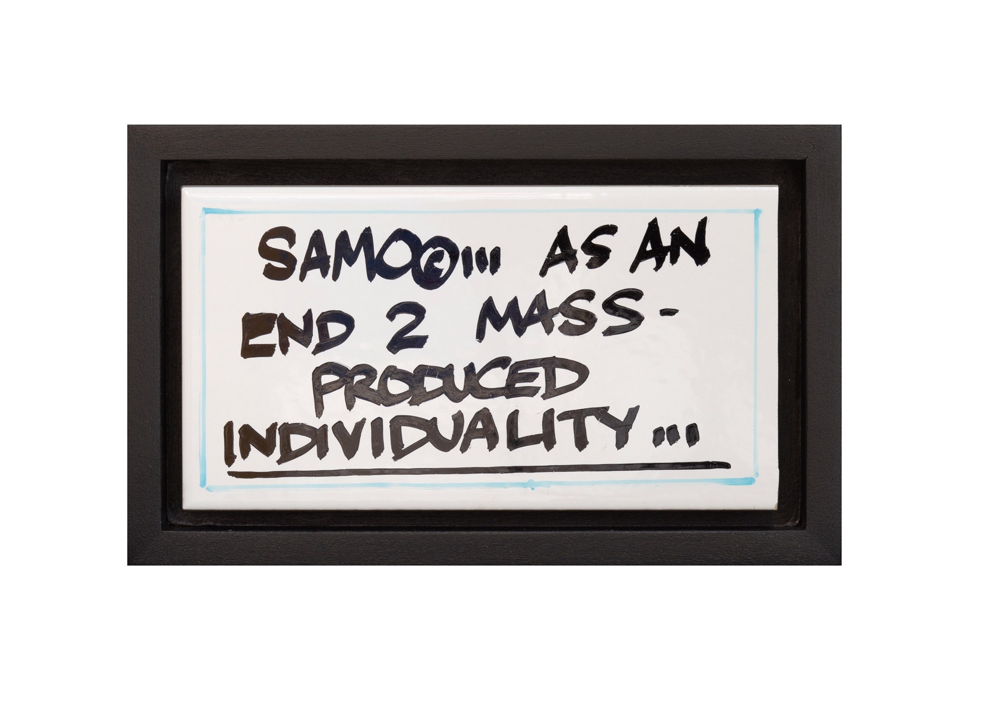 SAMO As the End of Mass Produced Individuality by Al Diaz