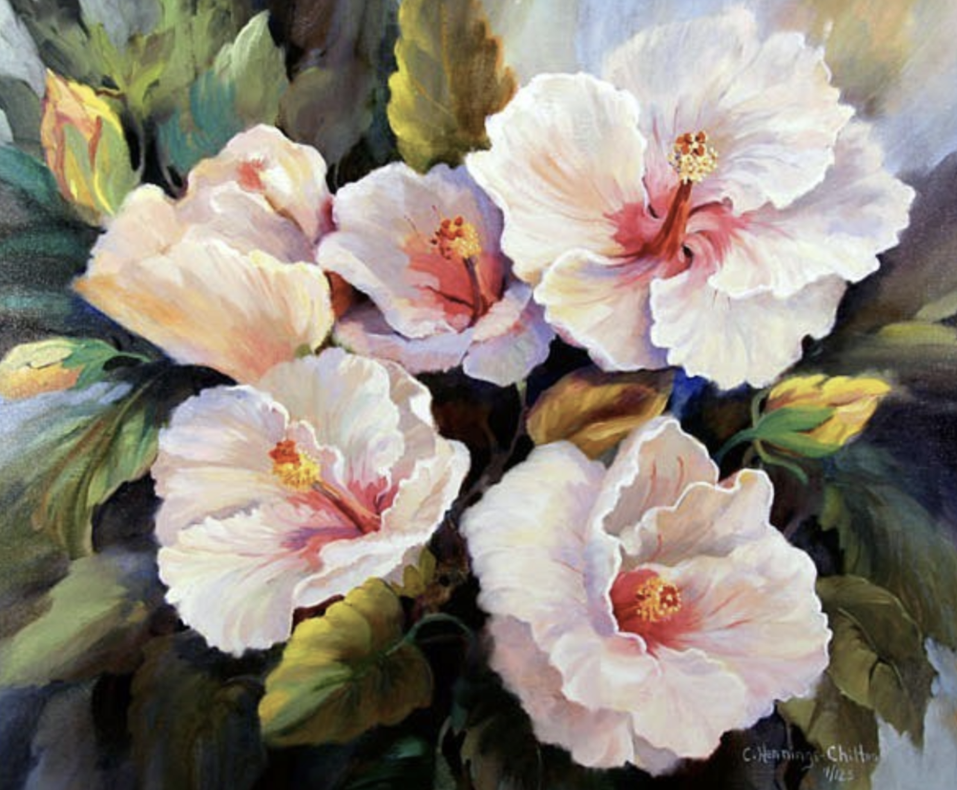 Holiday Hibiscus by Connie Hennings-Chilton