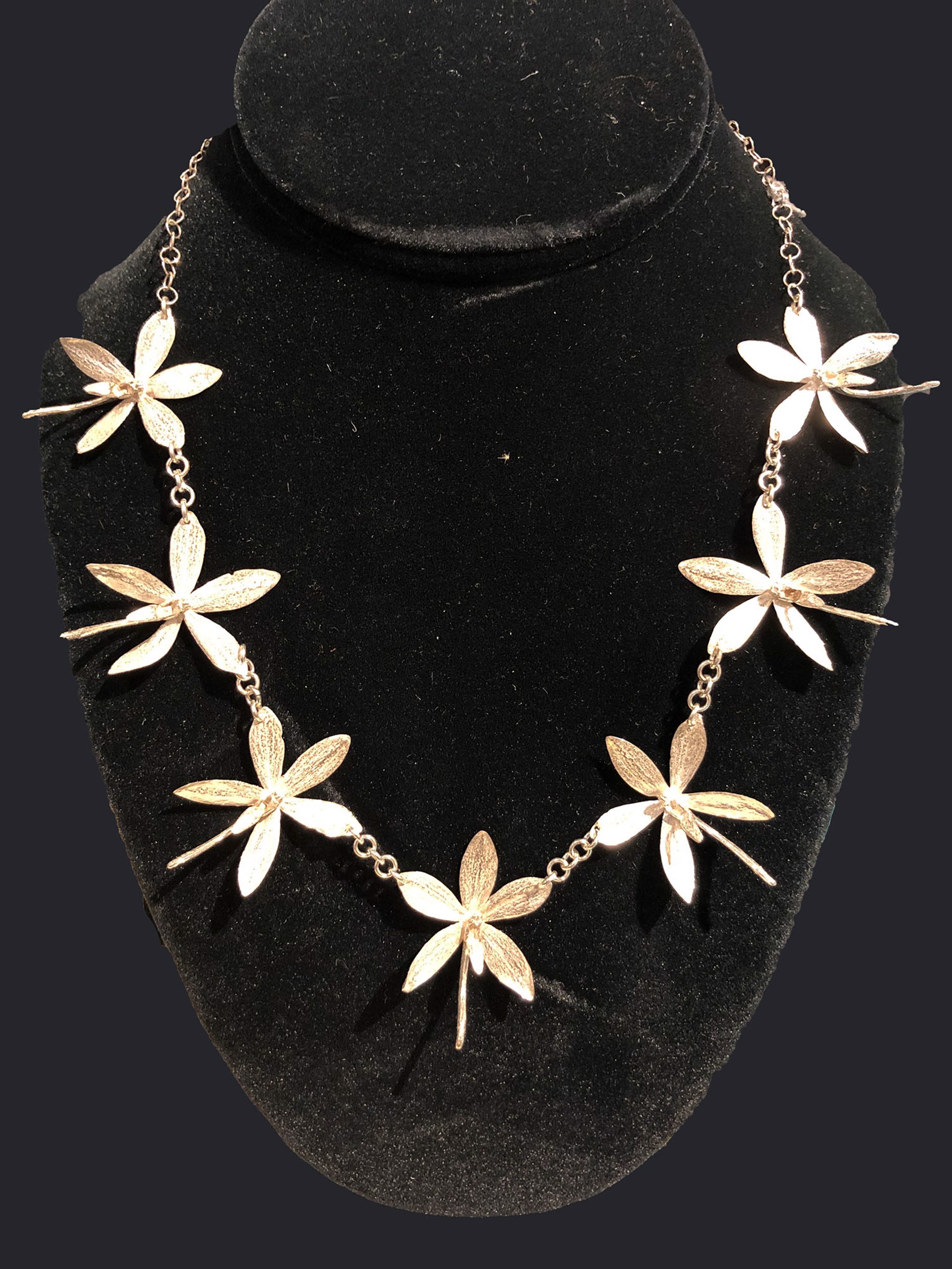 Seven Med Orchid Necklace by Wayne Keeth