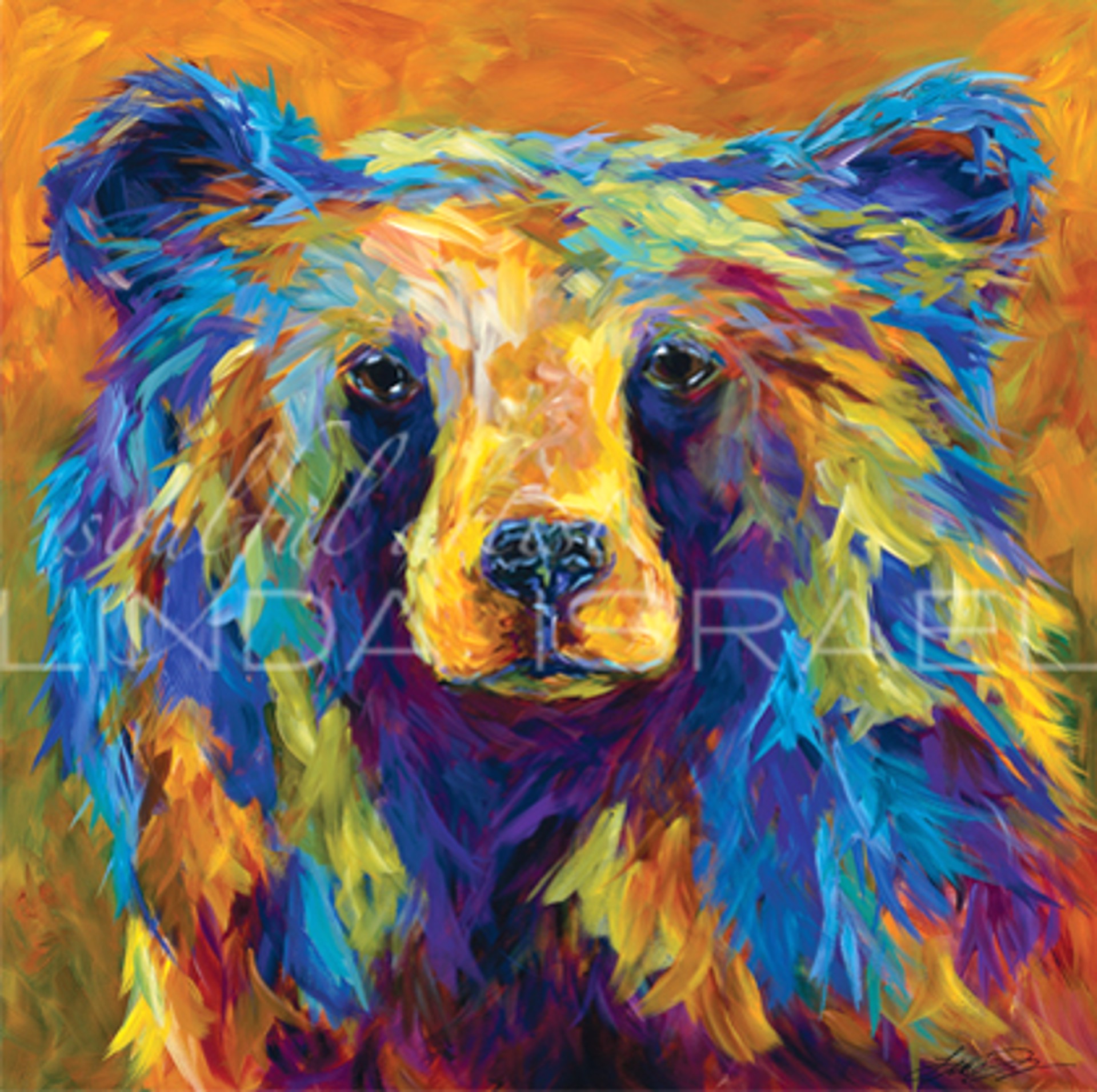 Commissioned Sun Bear Painting (SOLD) by LINDA ISRAEL