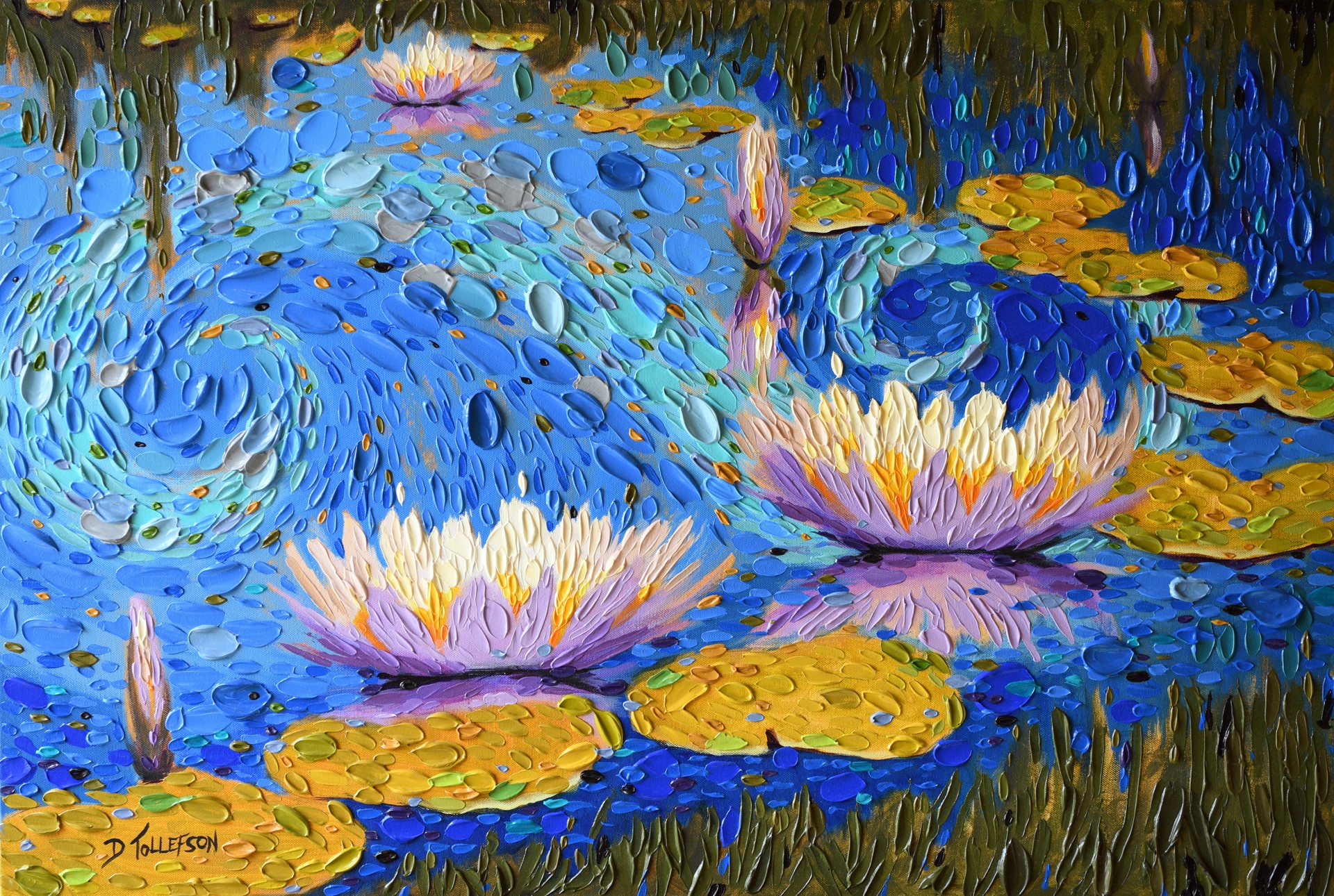 Lilac Koi Pond by Dena Tollefson