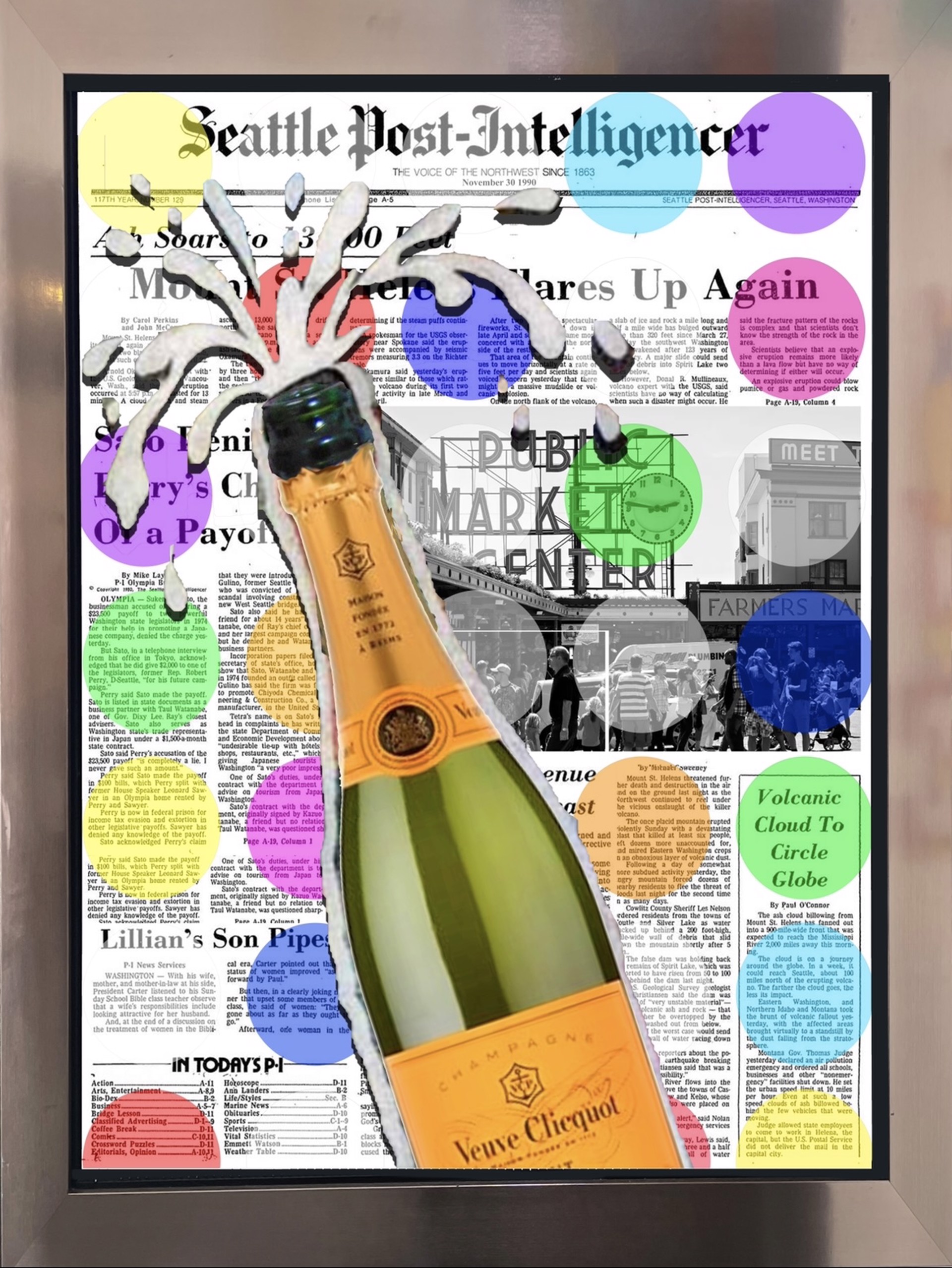 "Champagne Veuve Clicquot" by WSJ Series on Newspaper by Elena Bulatova