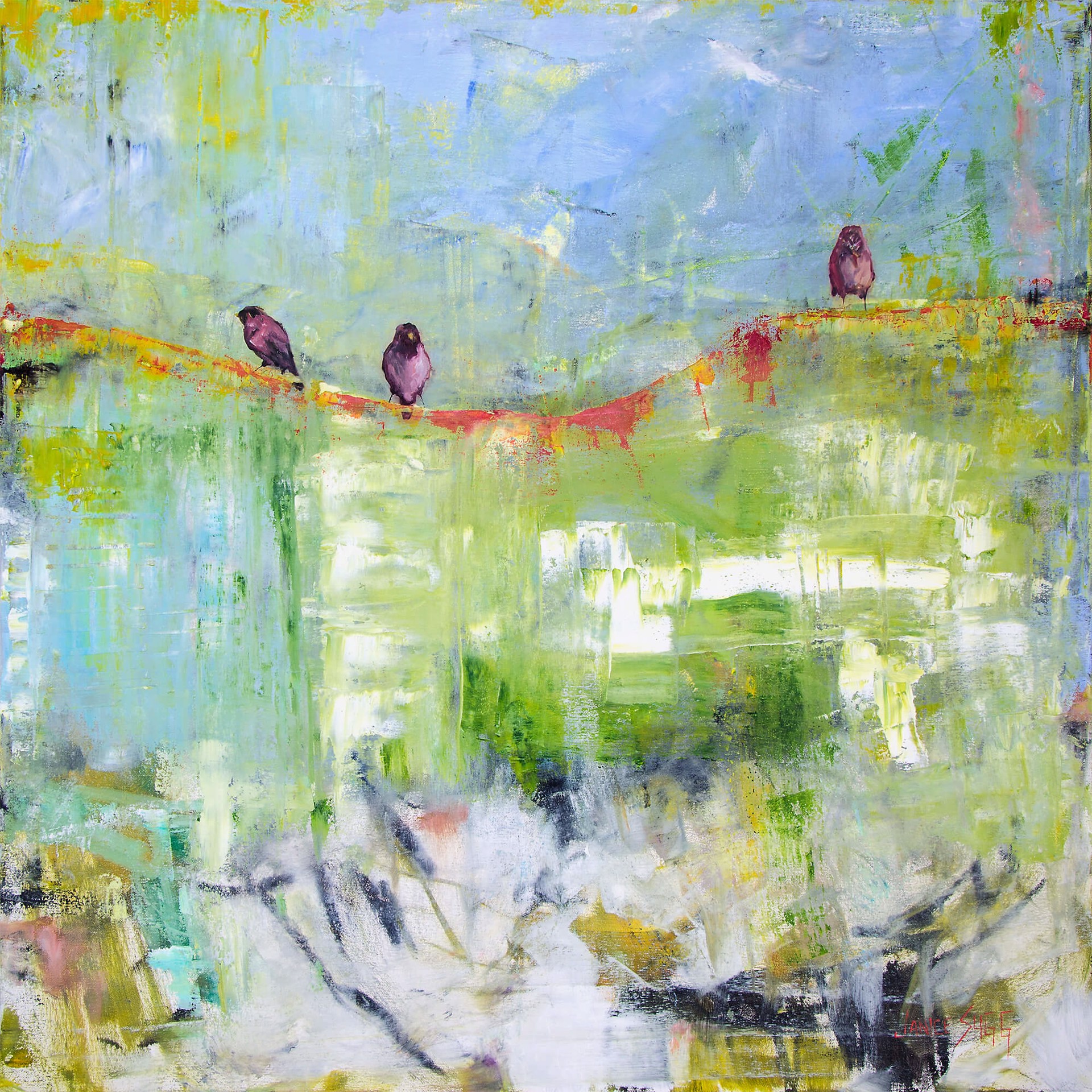 Sparrows Over The Mountain by Janice Sugg