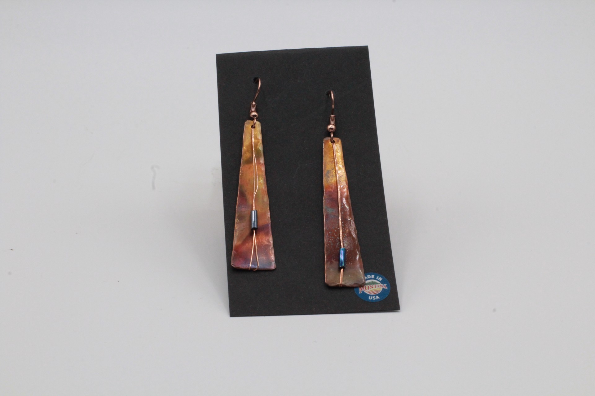 Aged Copper Earring by Kay Langland