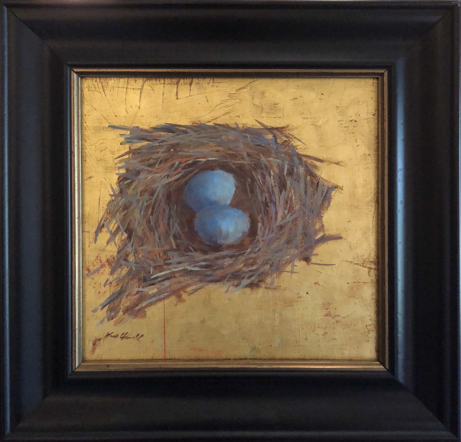 Nesting (Robin's Eggs in Spring) by Karen Hewitt Hagan
