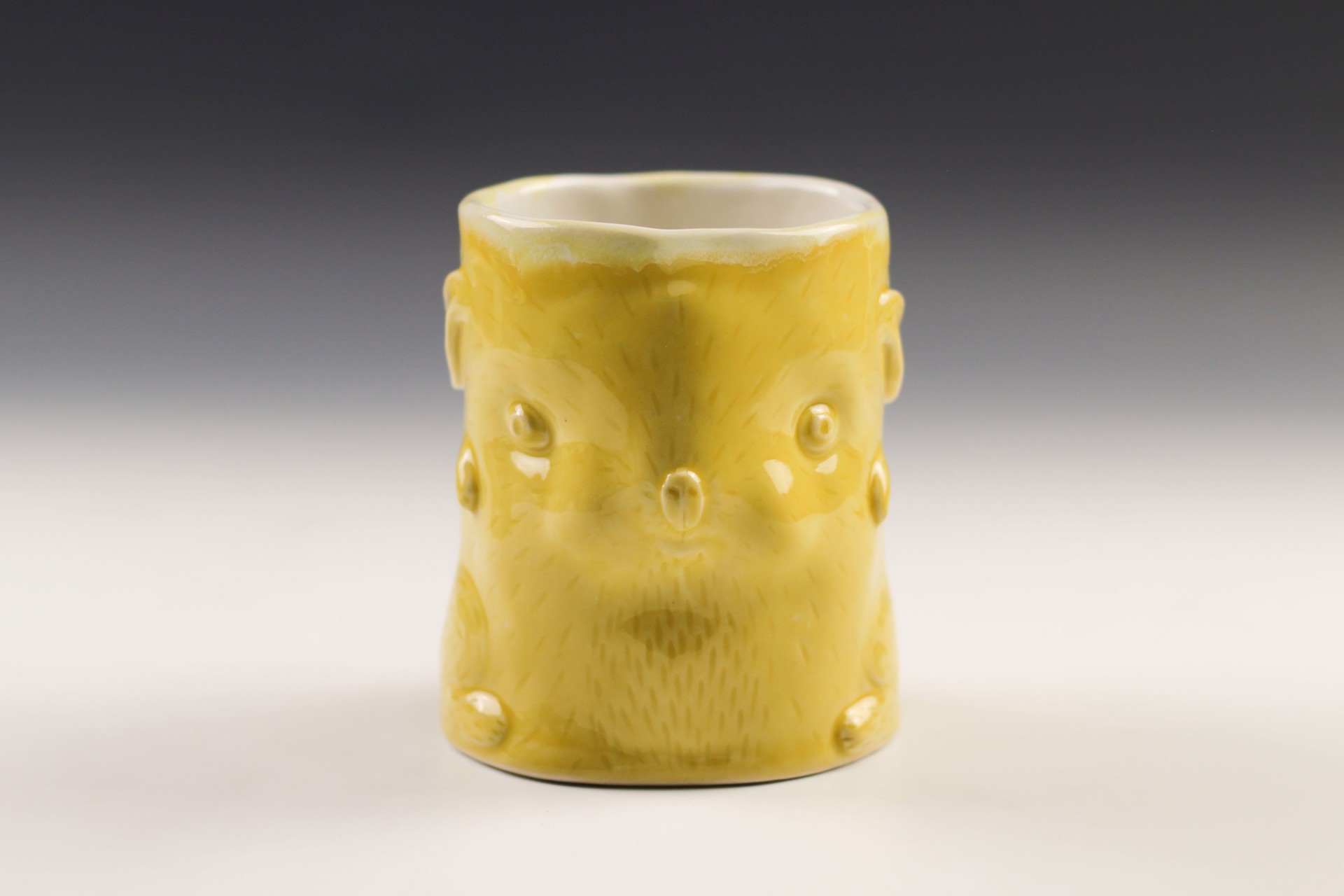 Yellow Bunny Mug by Debbie Kupinsky
