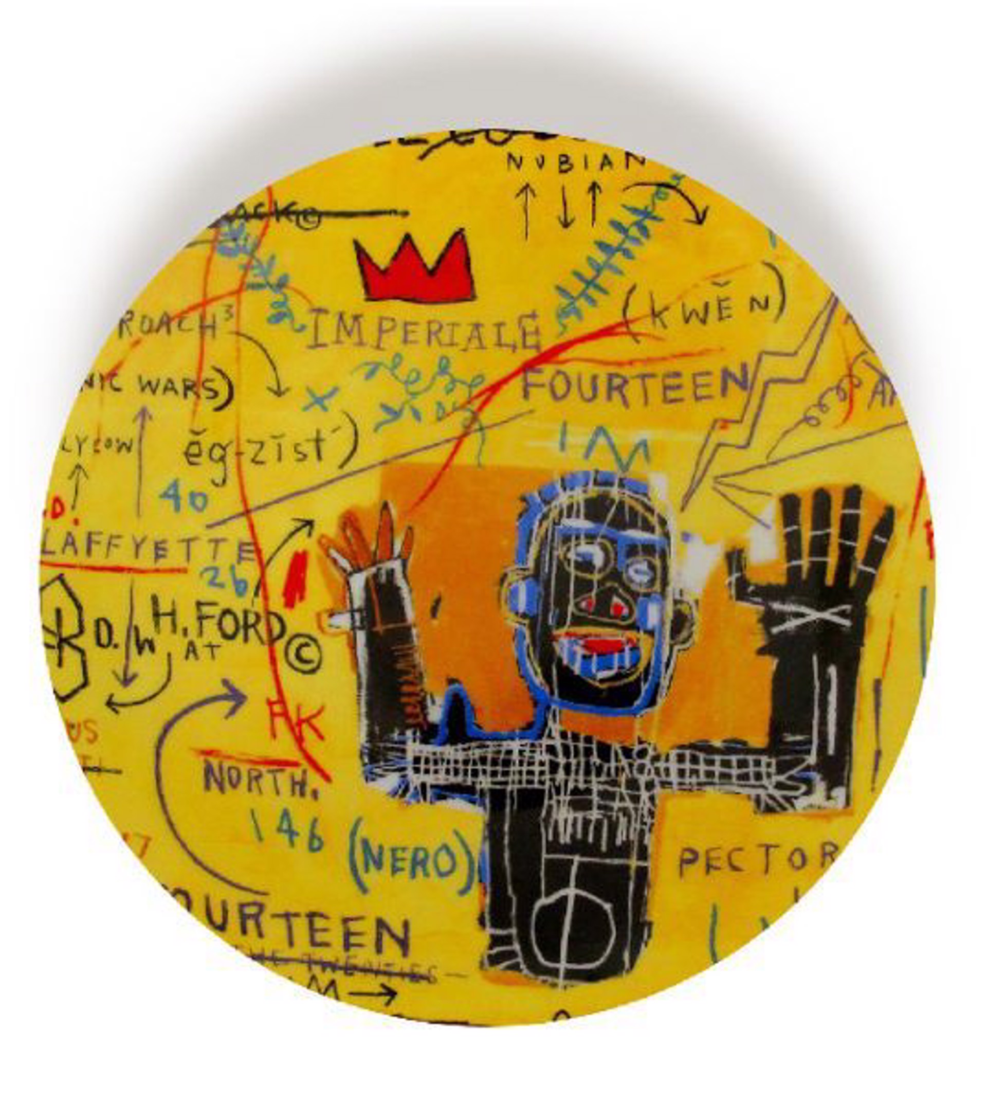 Yellow Plate by Jean-Michel Basquiat