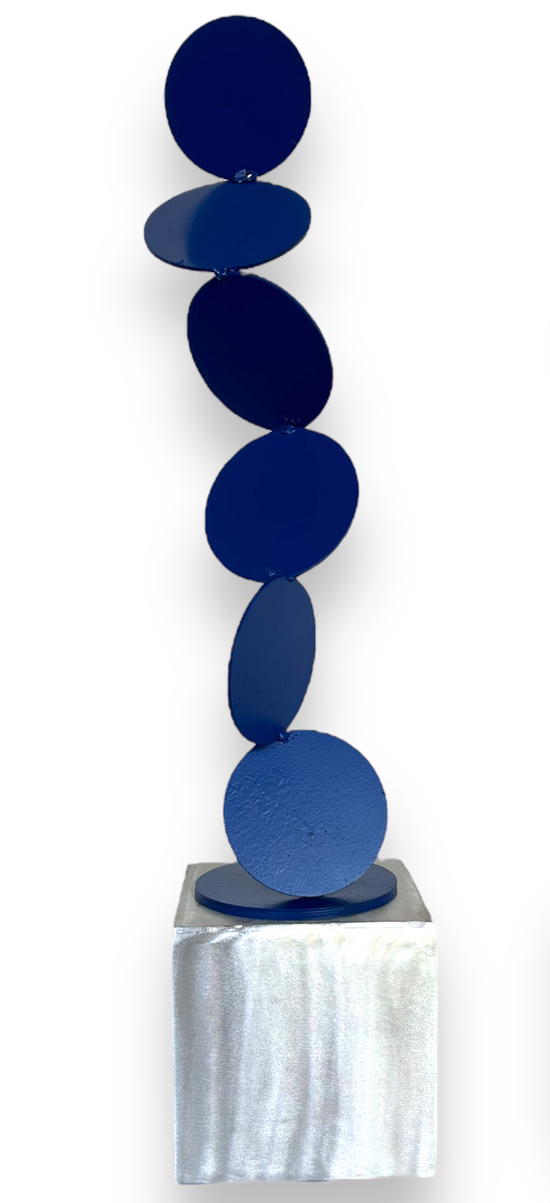Blue Circle Totem by Vivien Collens