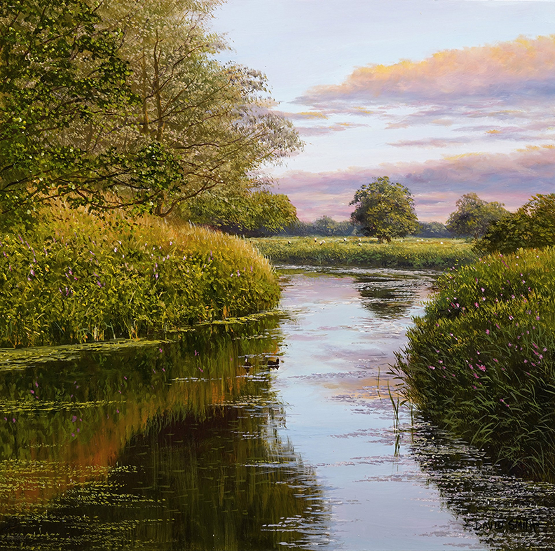 Evening on the River Gipping by David Smith