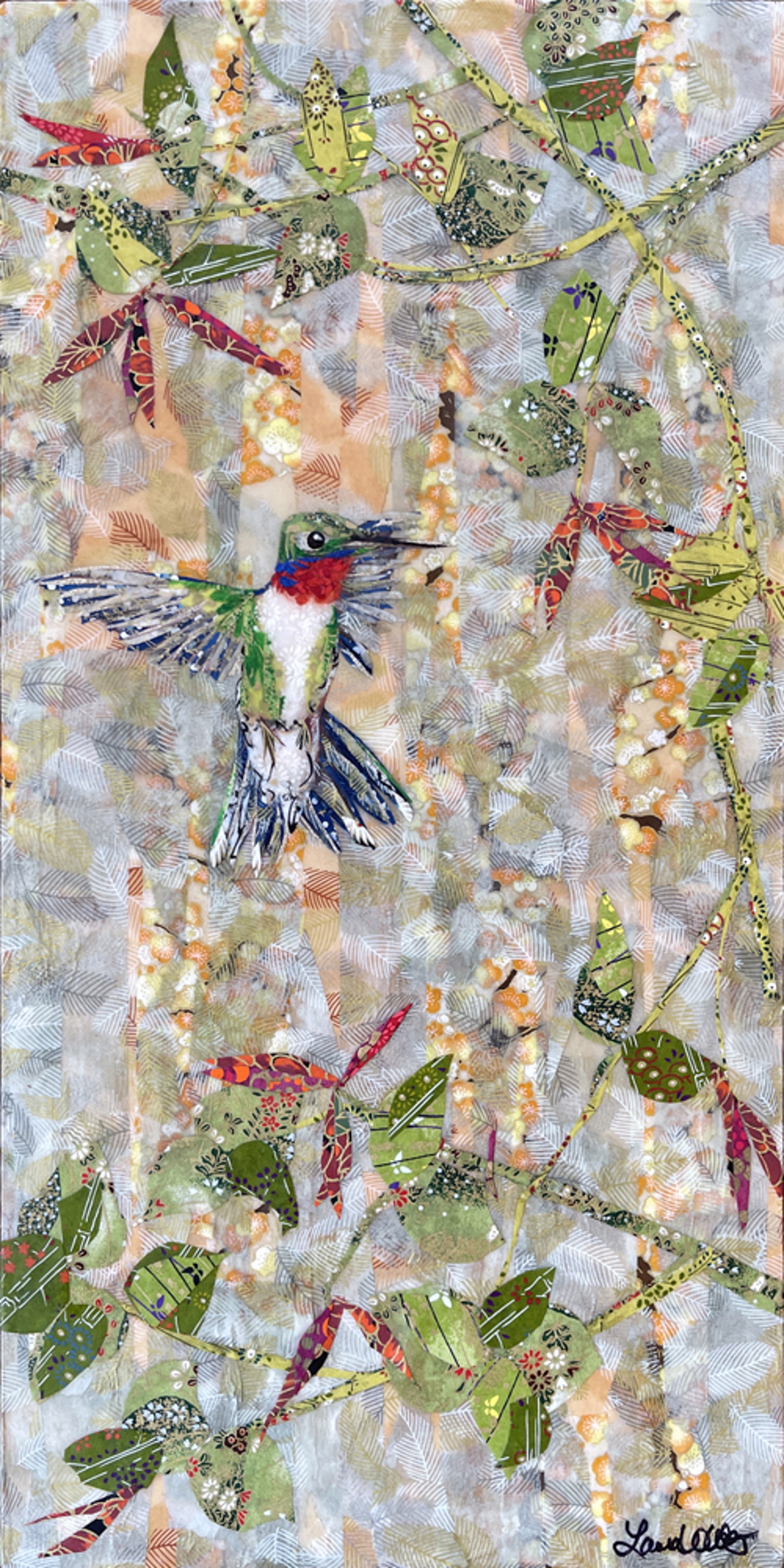 Ruby-throated Hummingbird I- SOLD! by Laura Adams