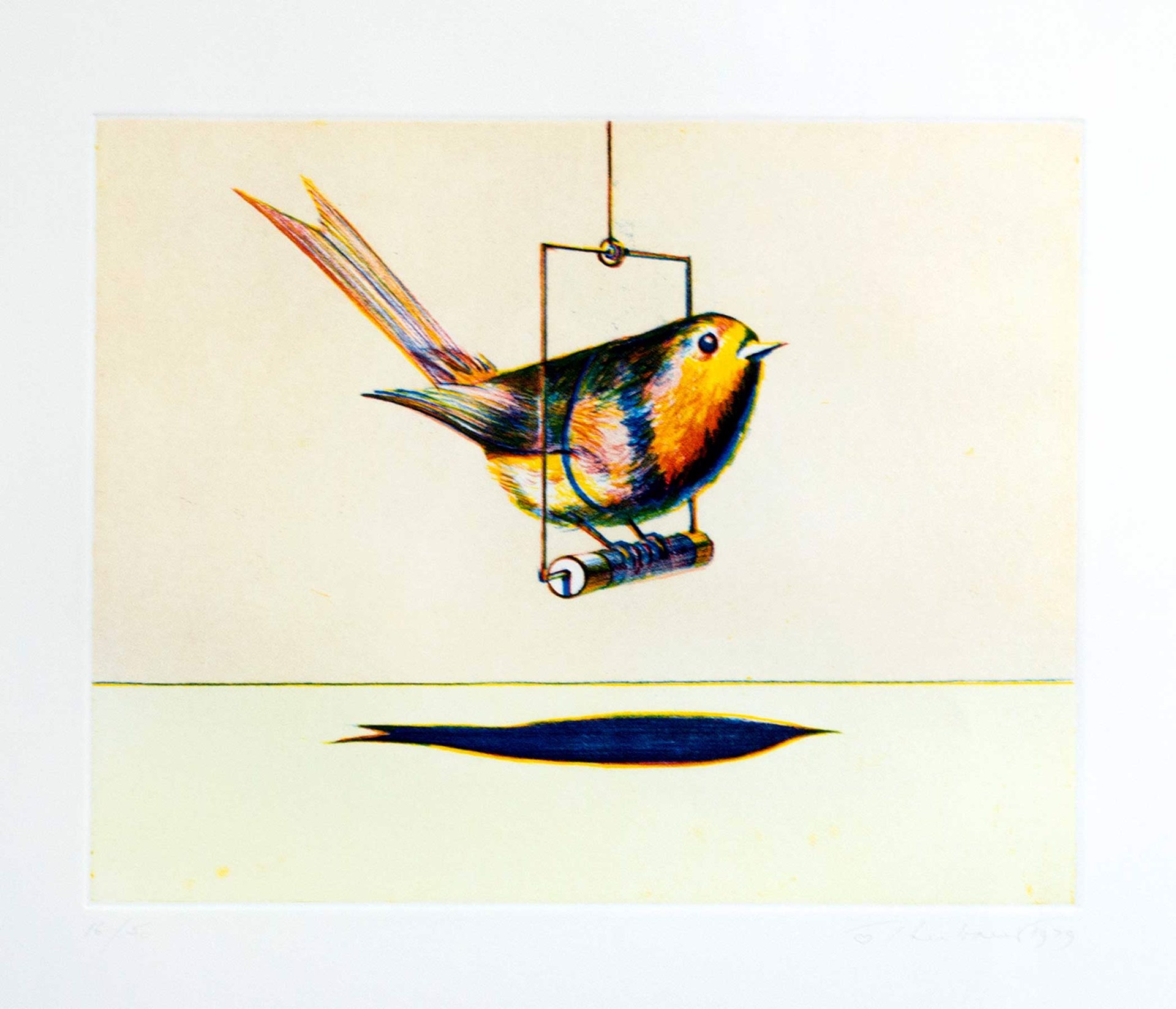 Bird on a Swing, from Recent Etchings I by Wayne Thiebaud David