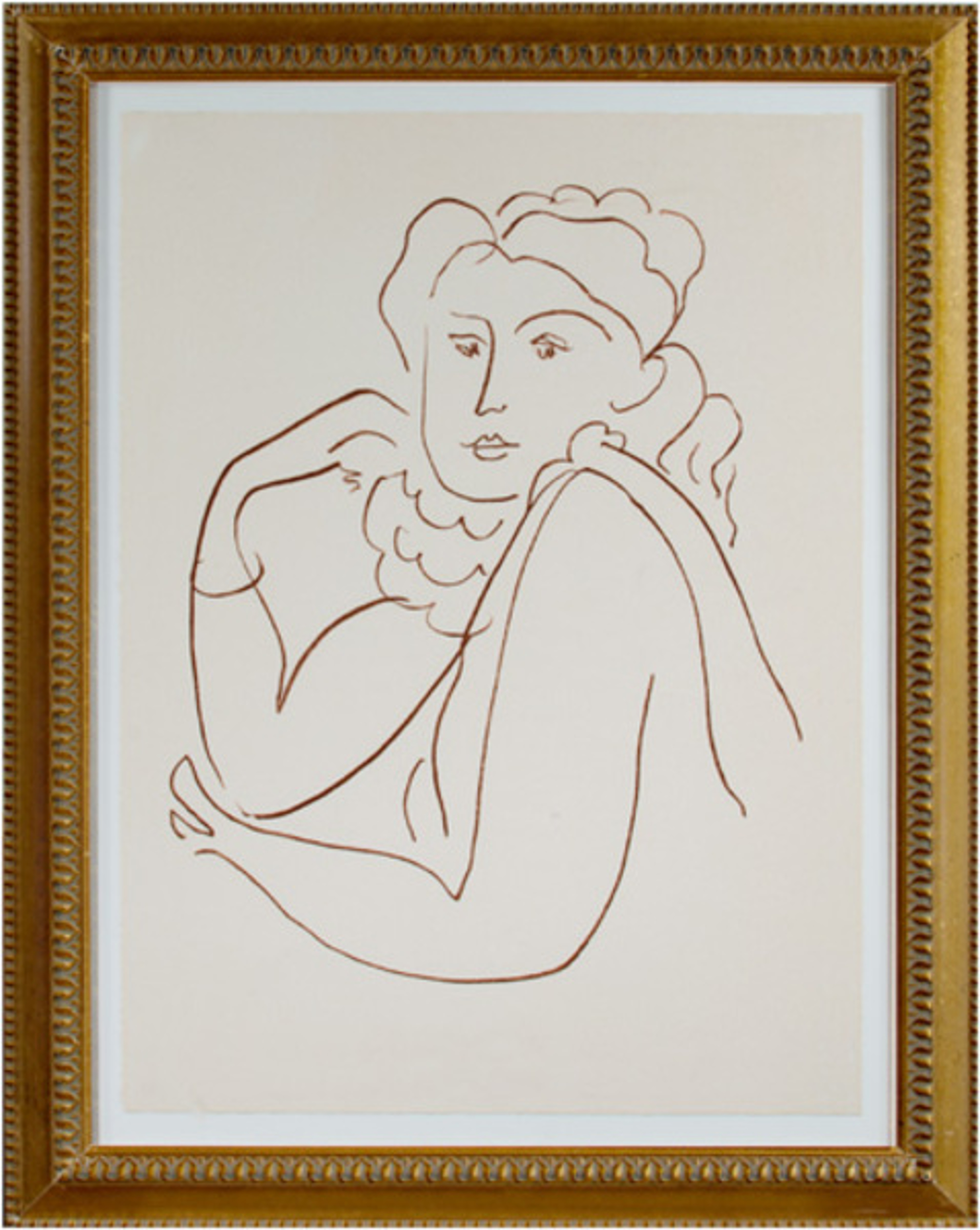 Woman w/Ruffled Collar (from Florilege des Amours de Ronsard Portfolio) by Henri Matisse