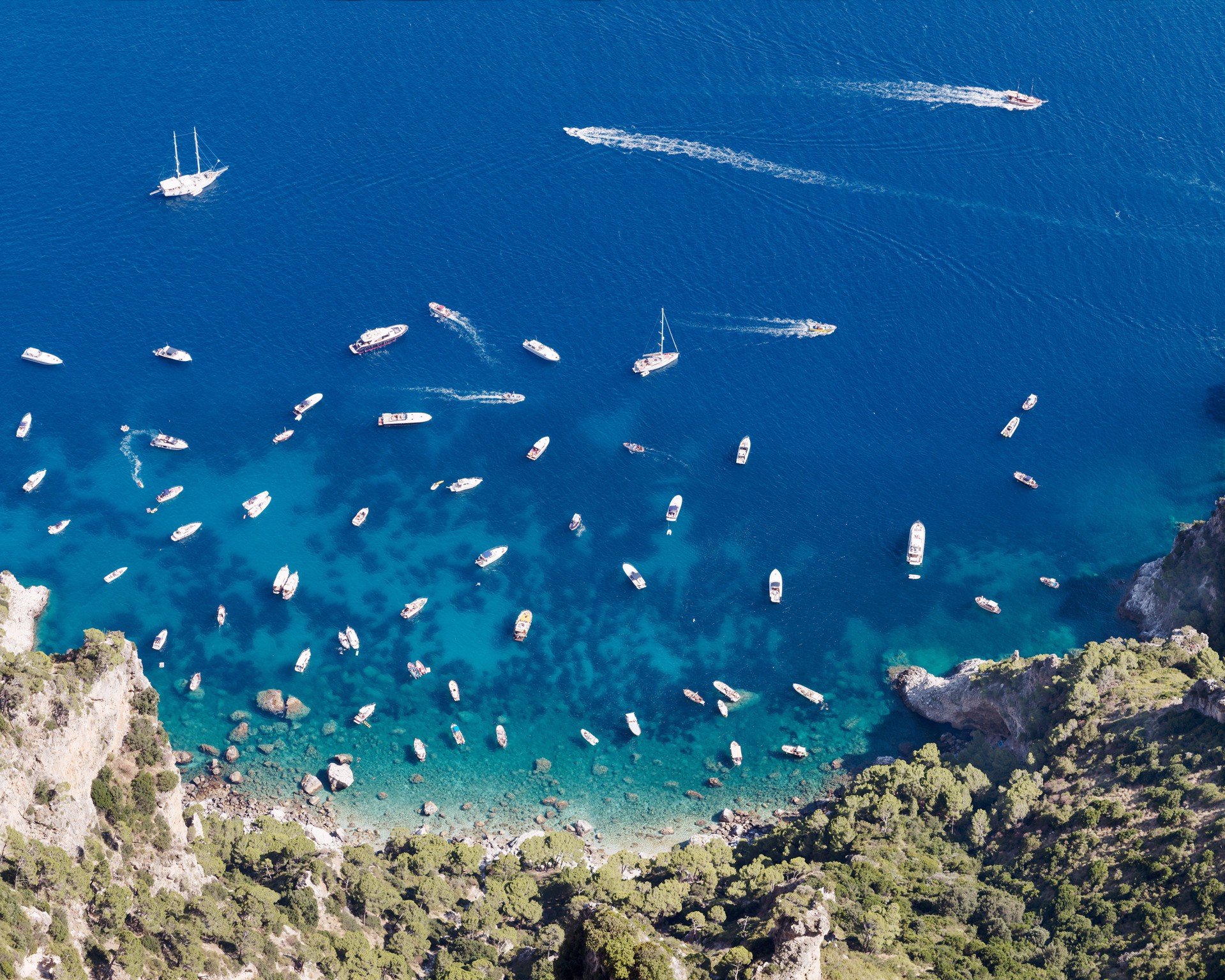 Yachts from Monte Solaro by Jonathan Smith