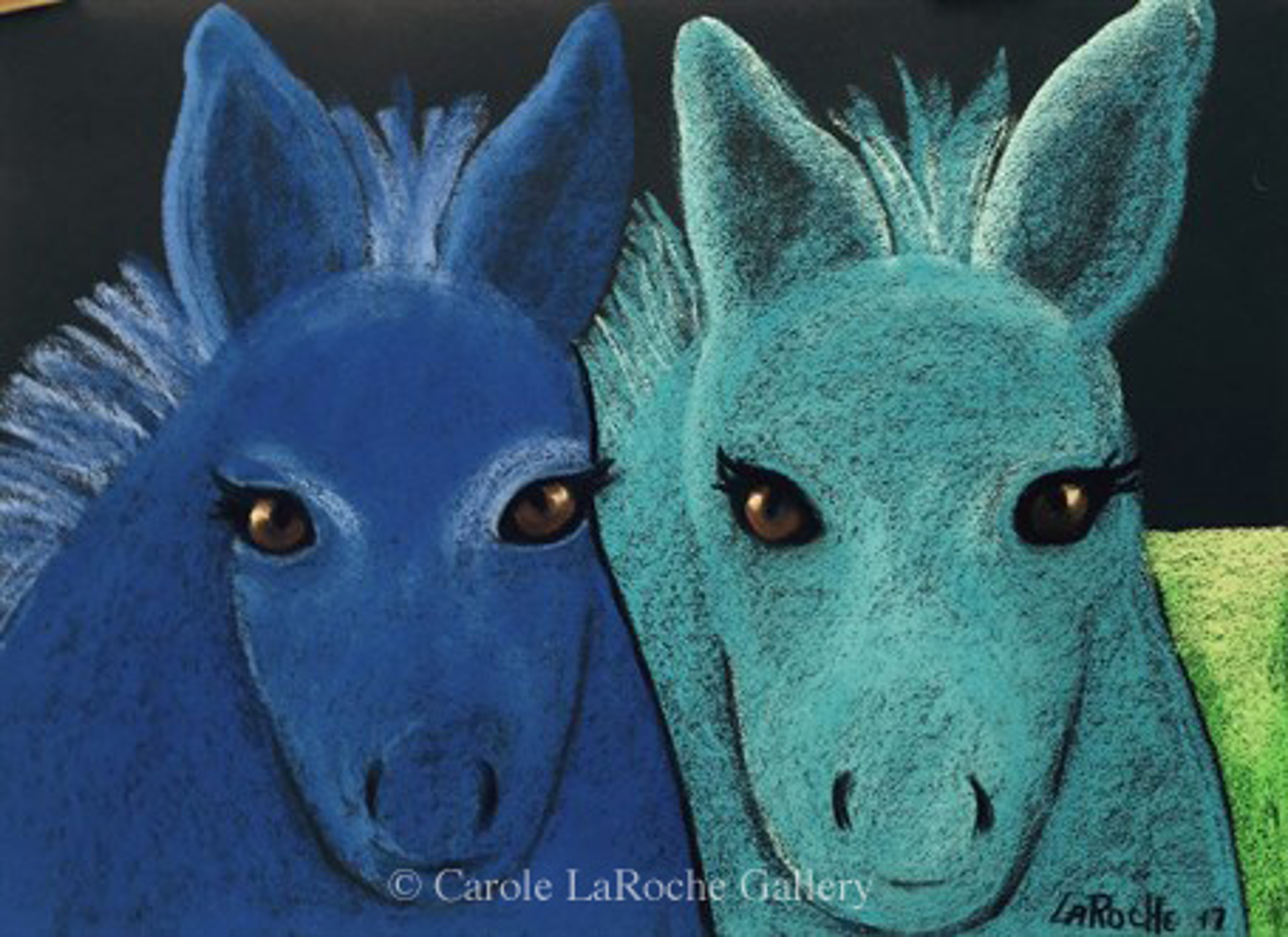 BLUE BURROS by Carole LaRoche