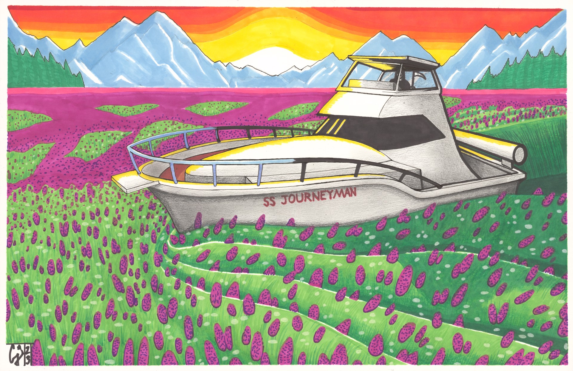 Sailing Free (FRAMED) by CeeJ Maples