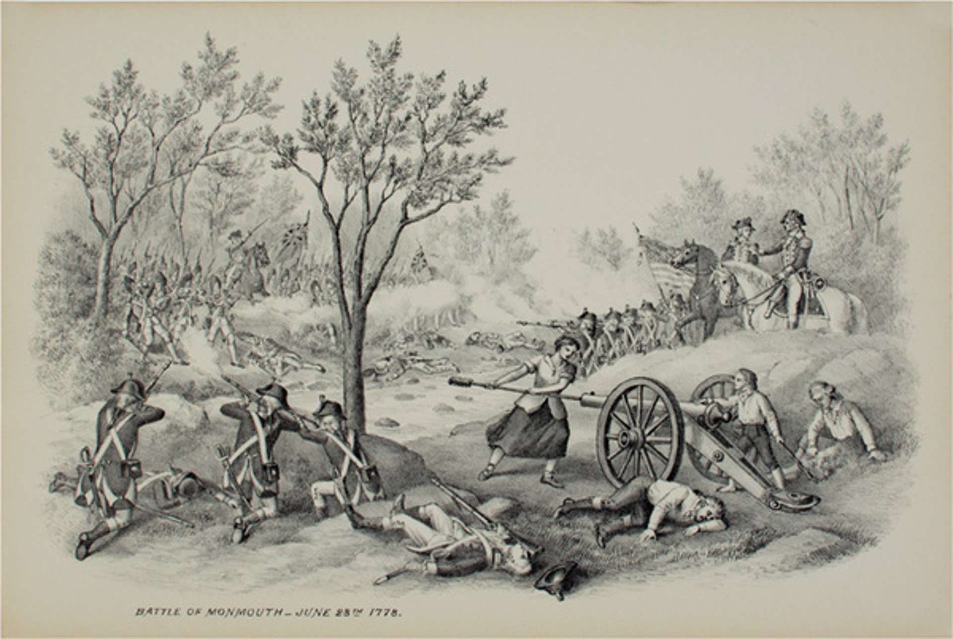 Battle of Monmouth, June 28, 1778 by Kurz & Allison