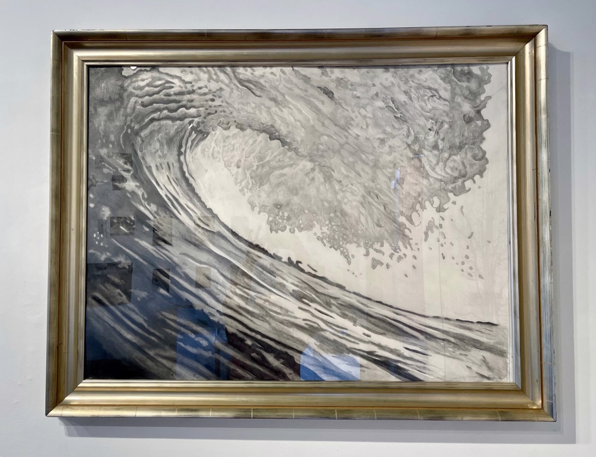 Big Wave Drawing by Mike Saijo