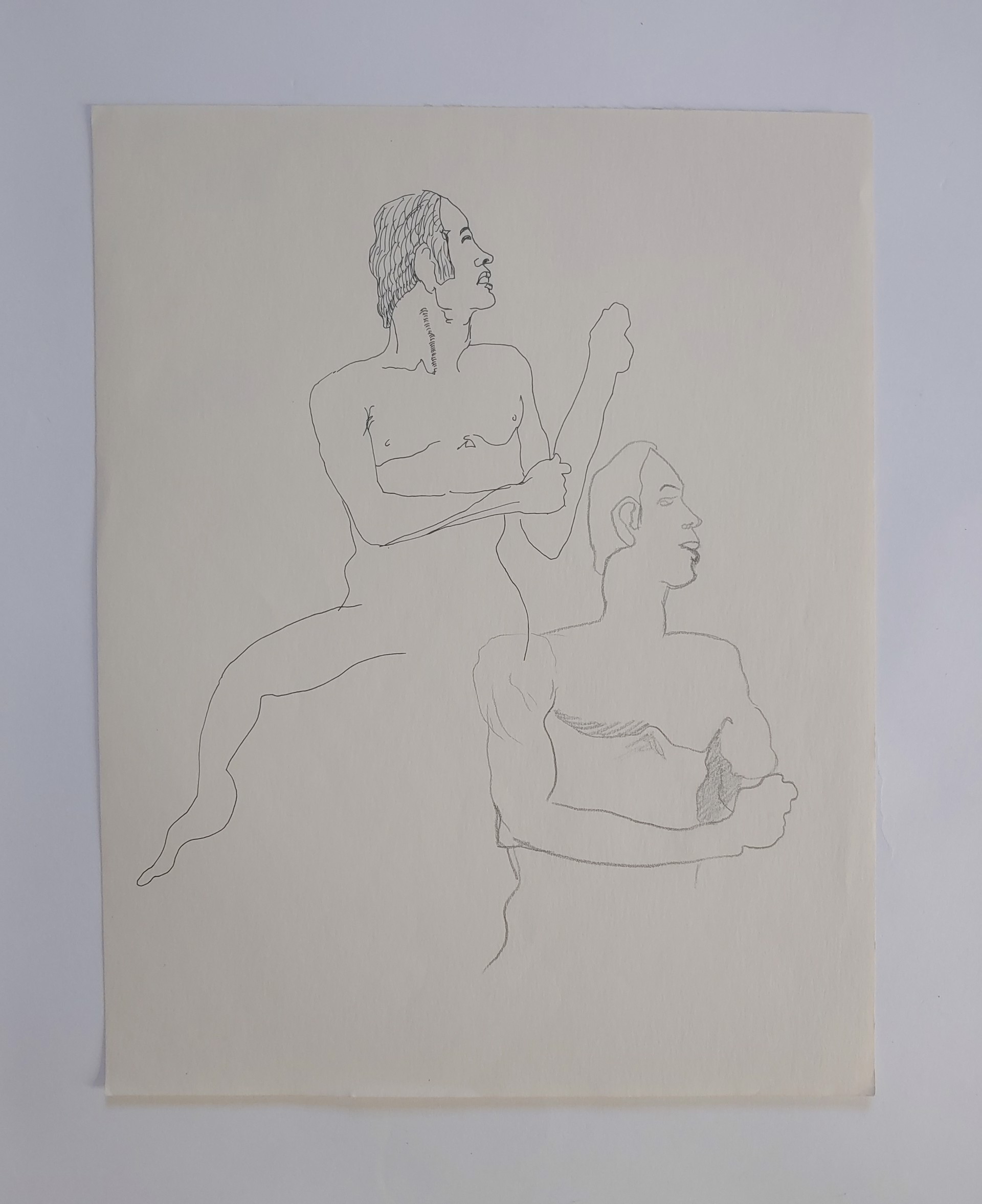 Turning Man - Drawing by David Amdur