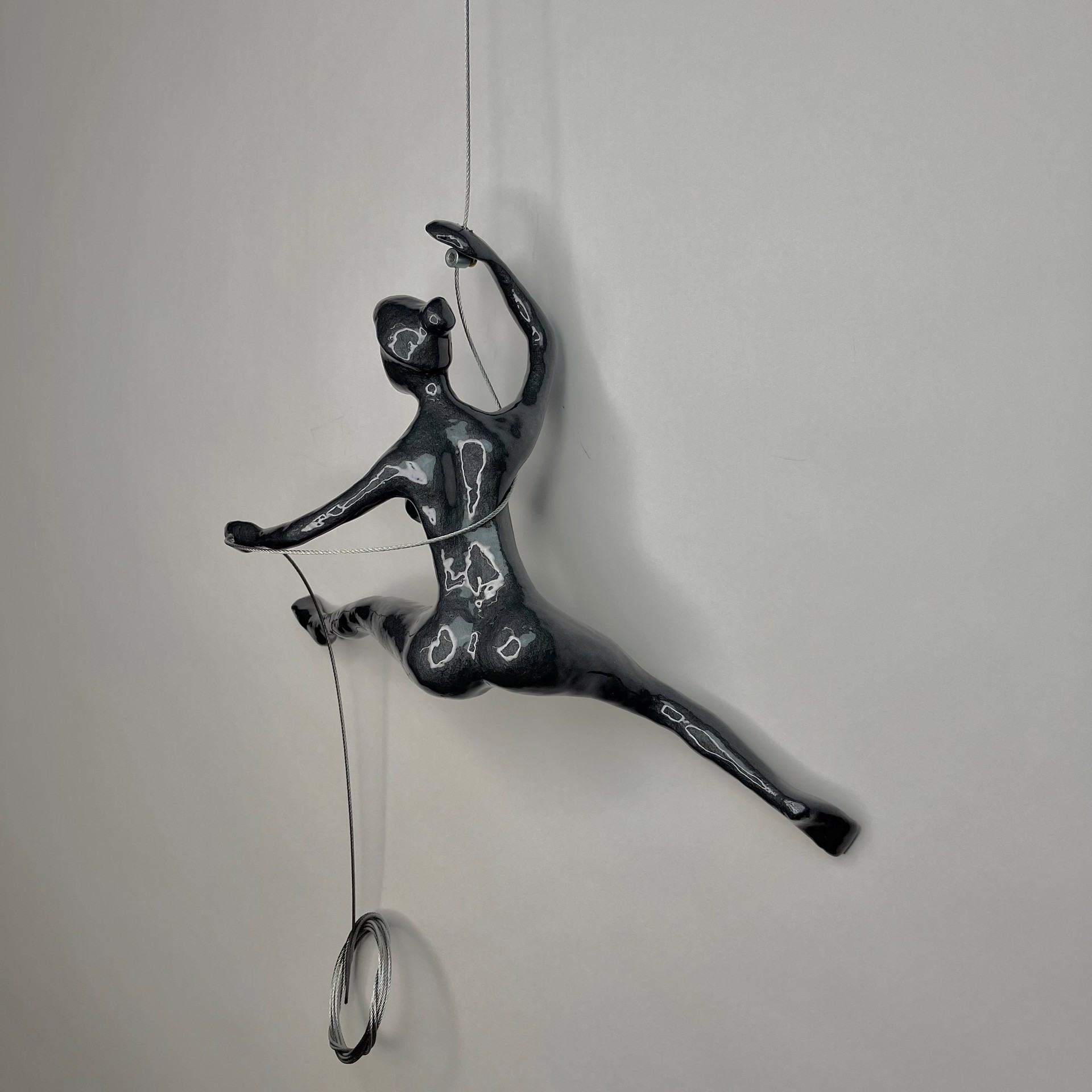 Female Climber 24-J ~ Position 24 in color Pewter by Ancizar Marin