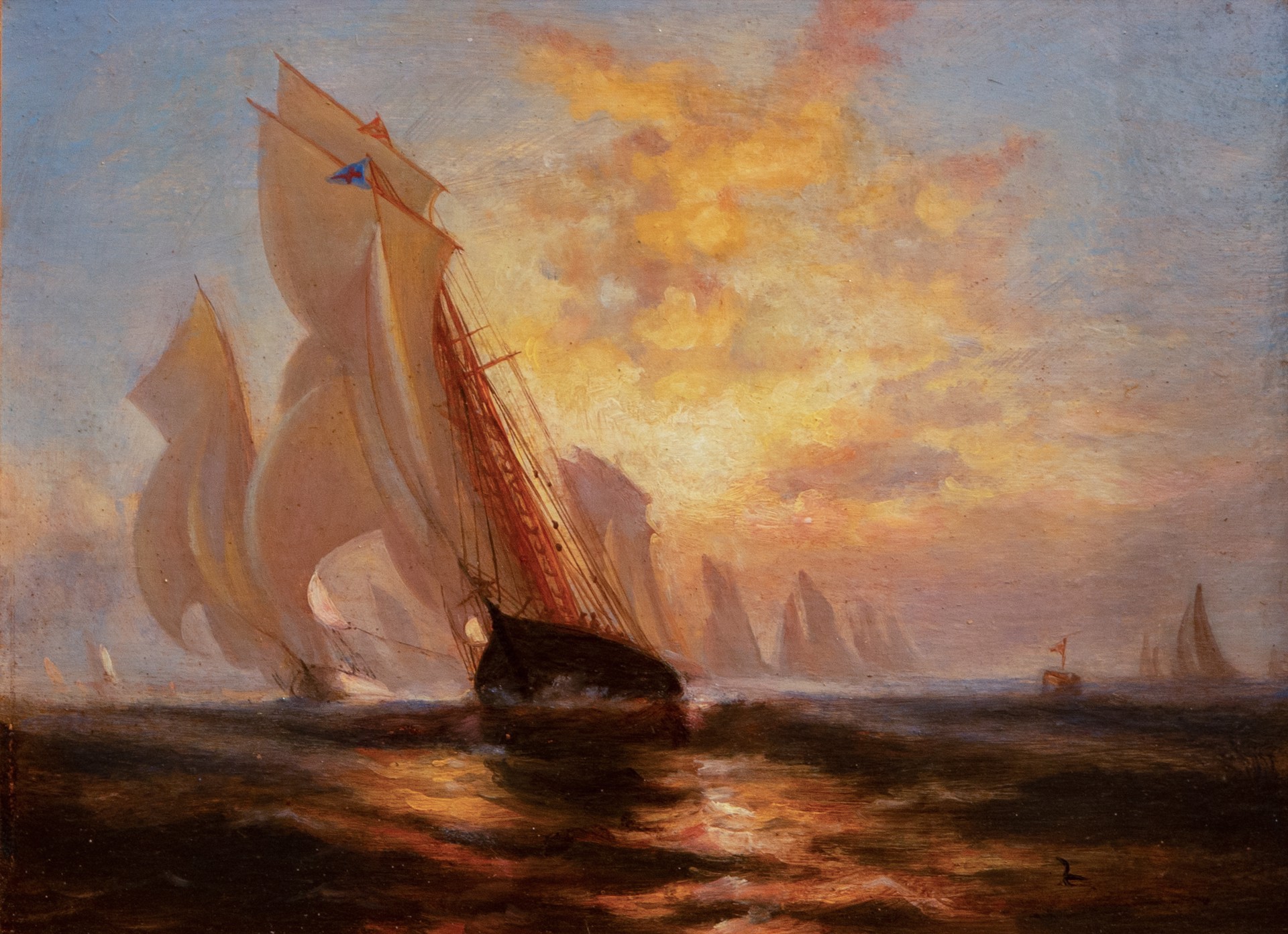 "Madeline" 1876 America's Cup Defender (After Edward Moran) by Peter Layne Arguimbau