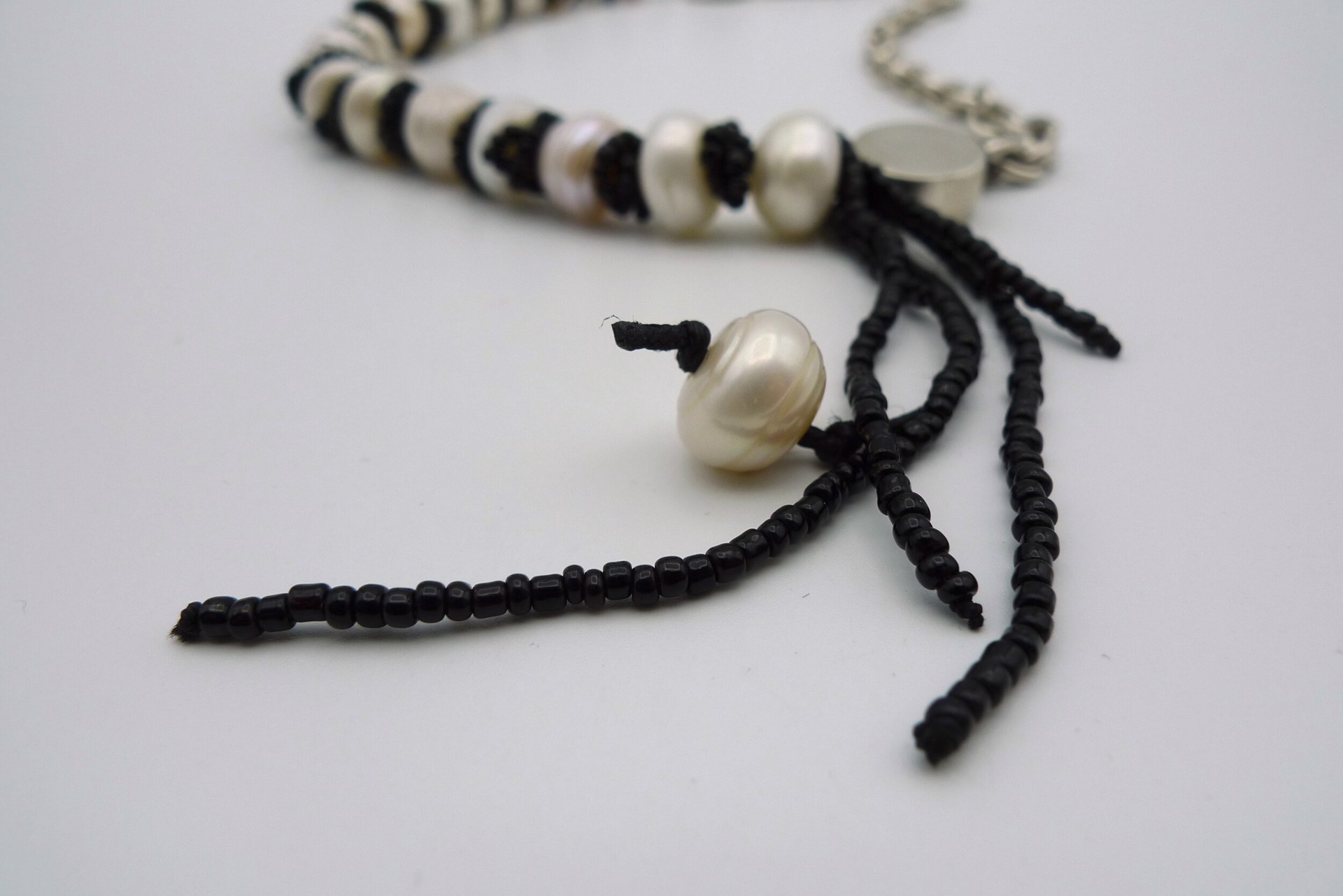 Glass & Pearl Necklace by Alison L. Bailey