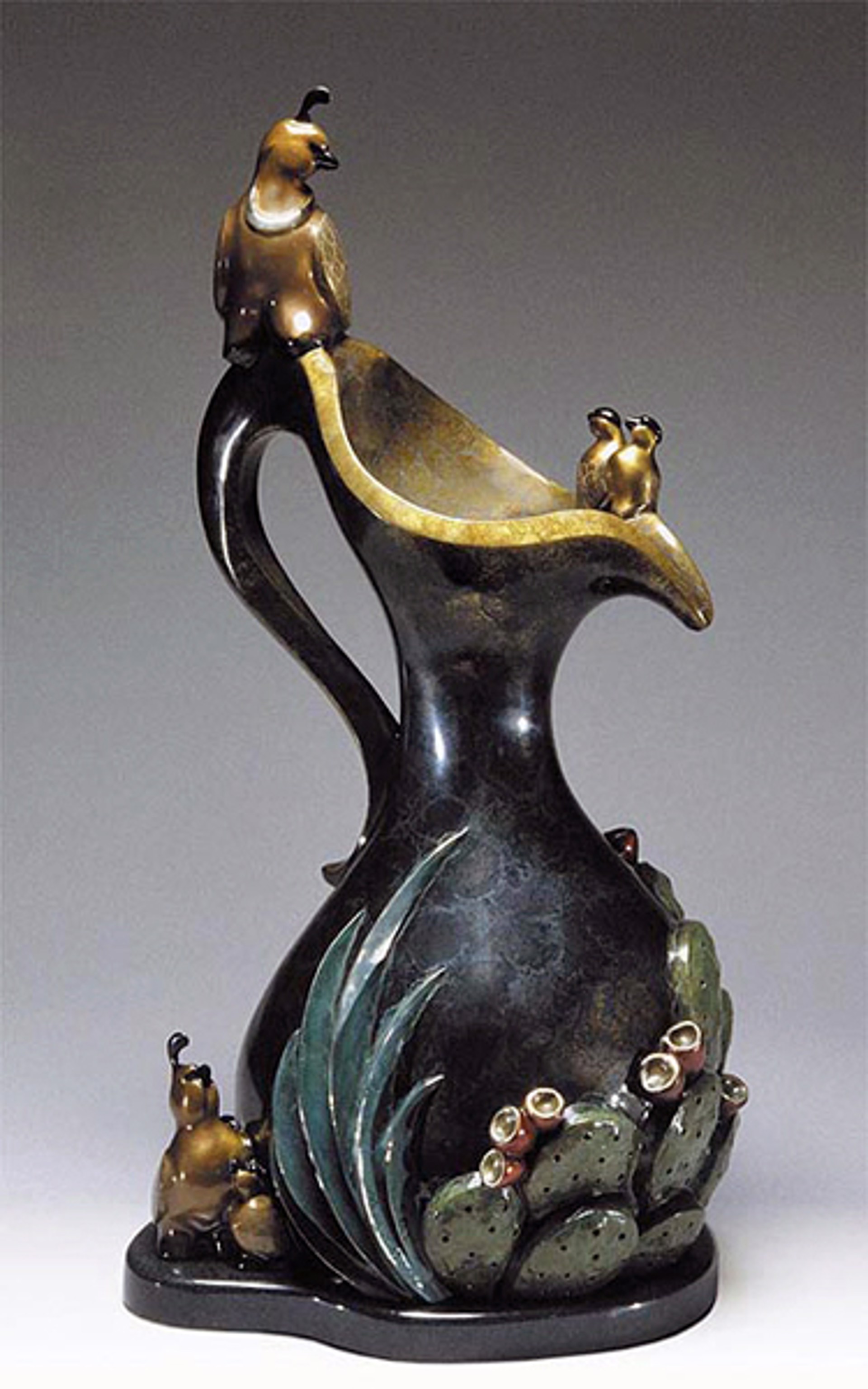 Desert Oasis (Quails on Vessel) (last edition) by Jason Napier