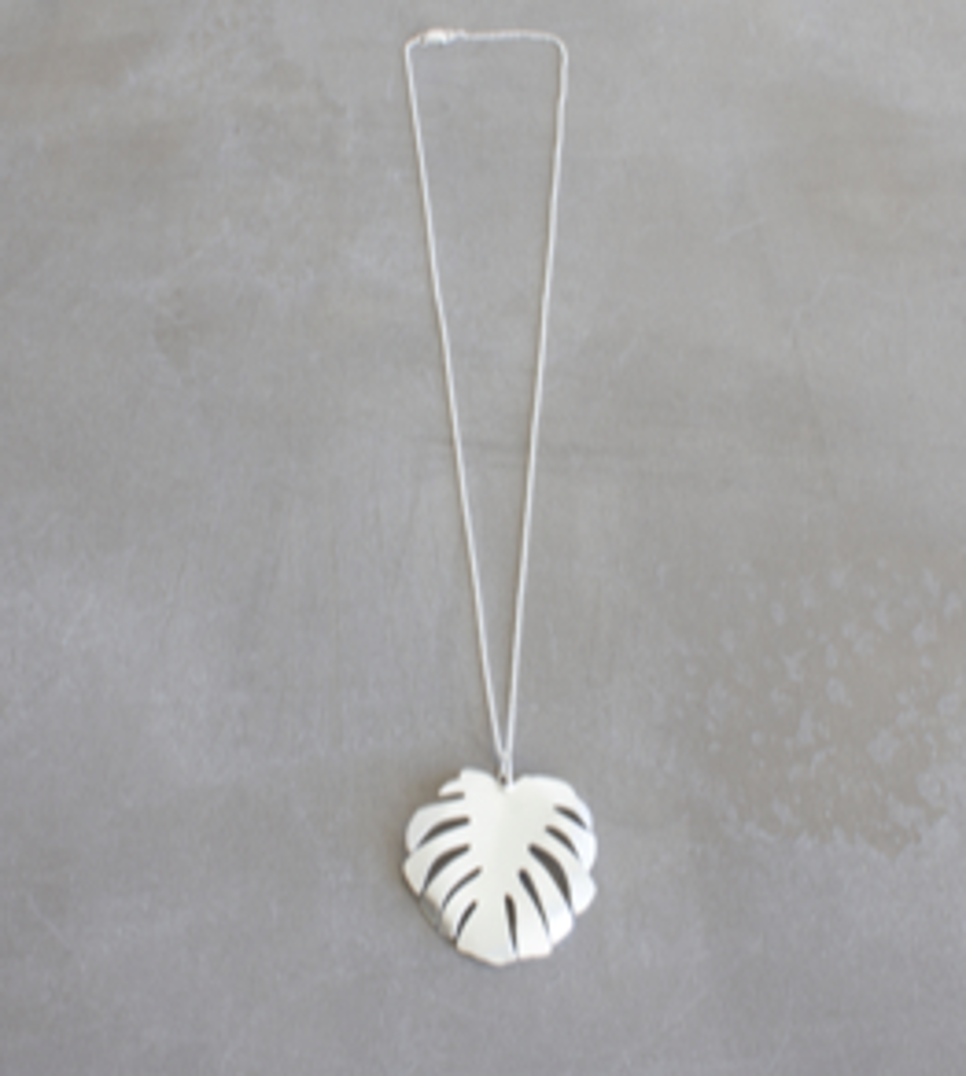 Monstera Pendant in Sterling Silver by Audrey Laine