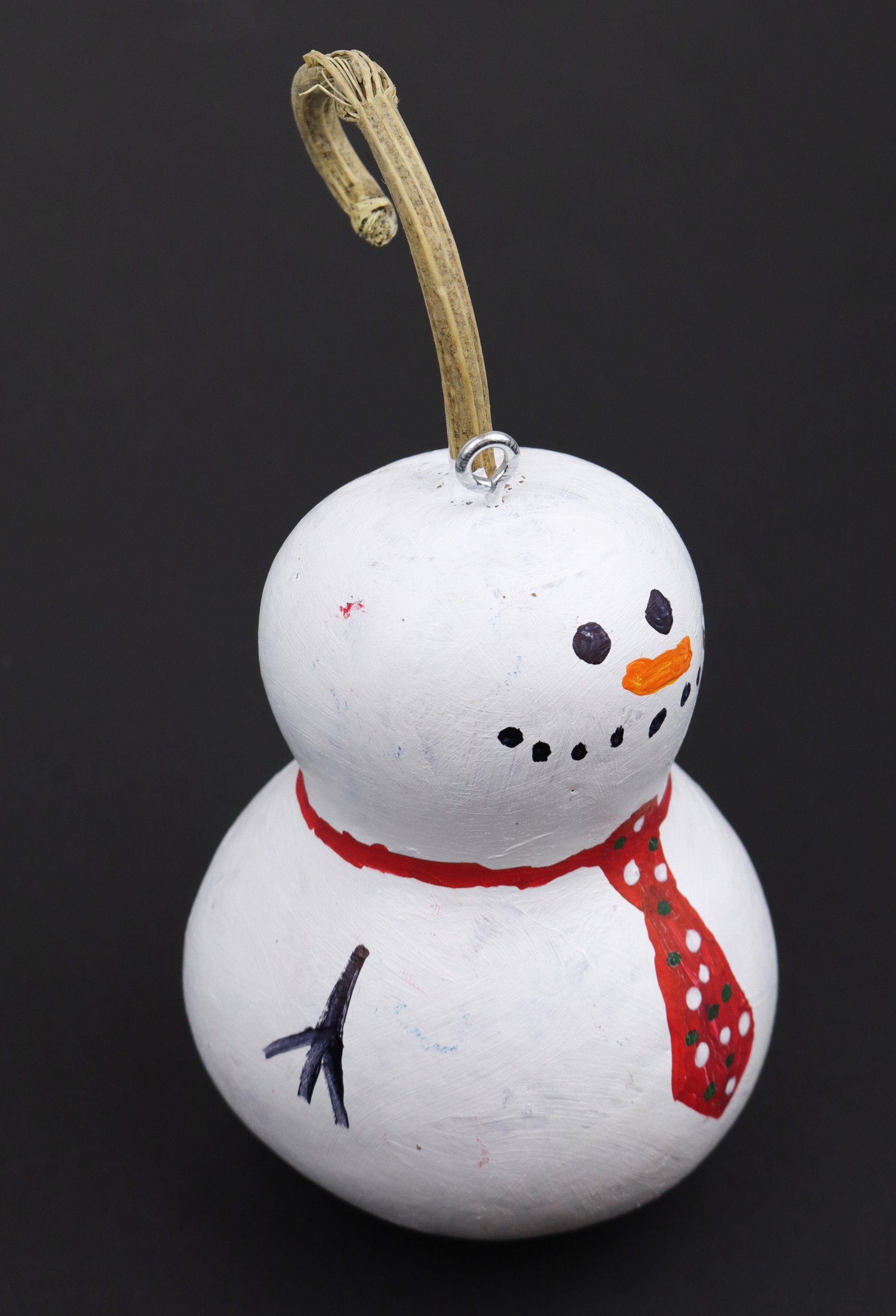 Professional Snowman (gourd ornament) by Eric Kendrick