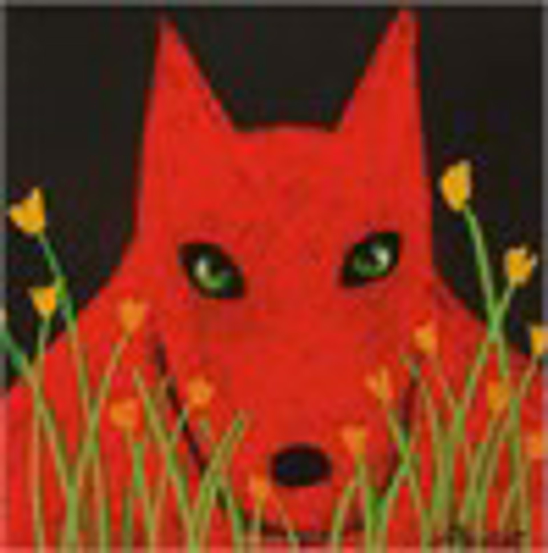 Wolf in the garden 12/50 by Carole LaRoche