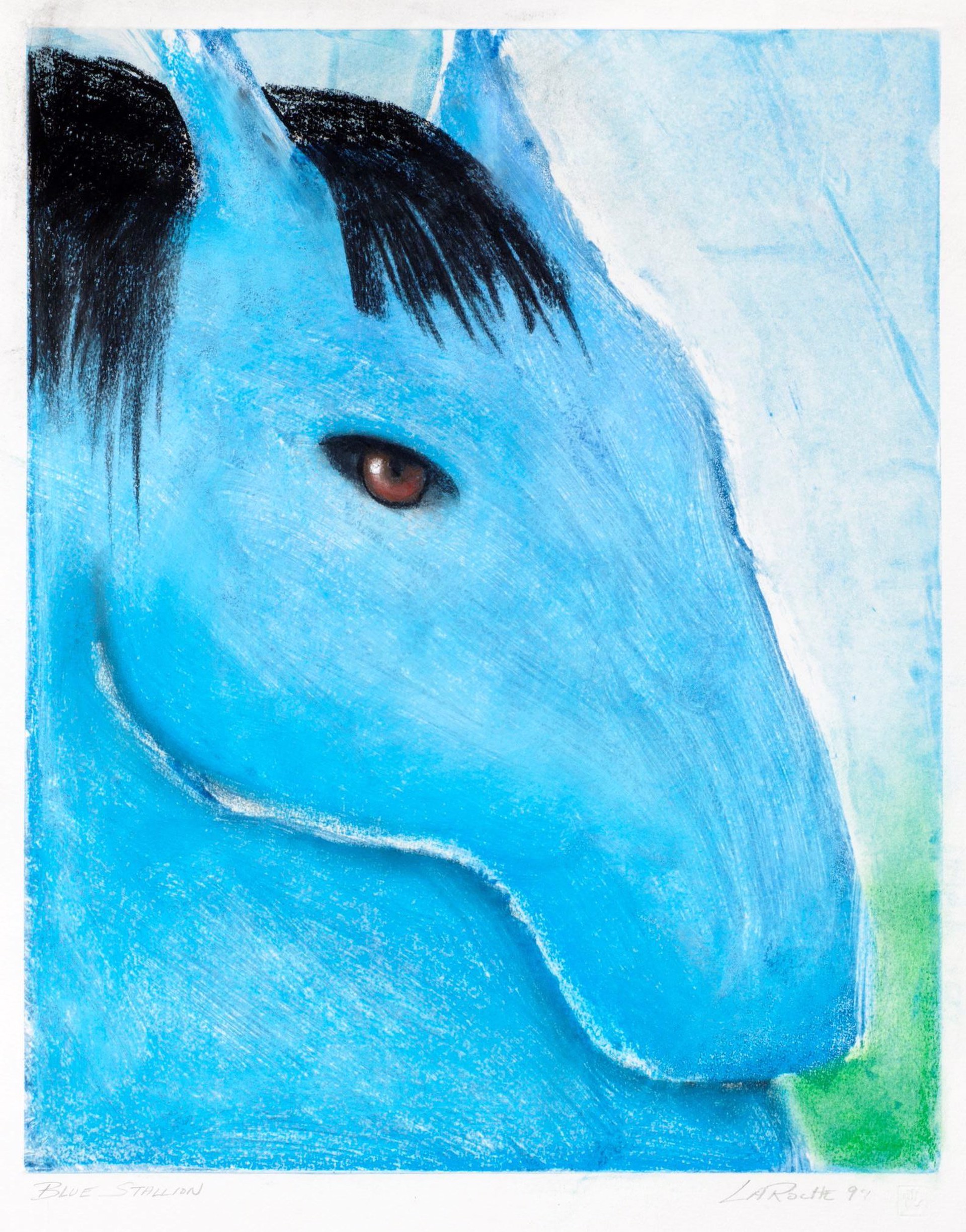 Blue Stallion - From Carole's Private Collection by Carole LaRoche
