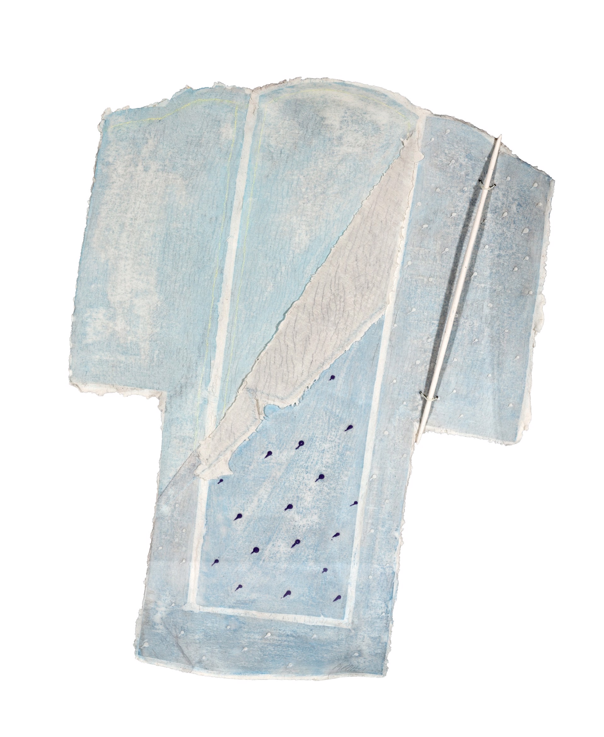 Blue Robe, Purple Tears II, signed by Marjorie Mau