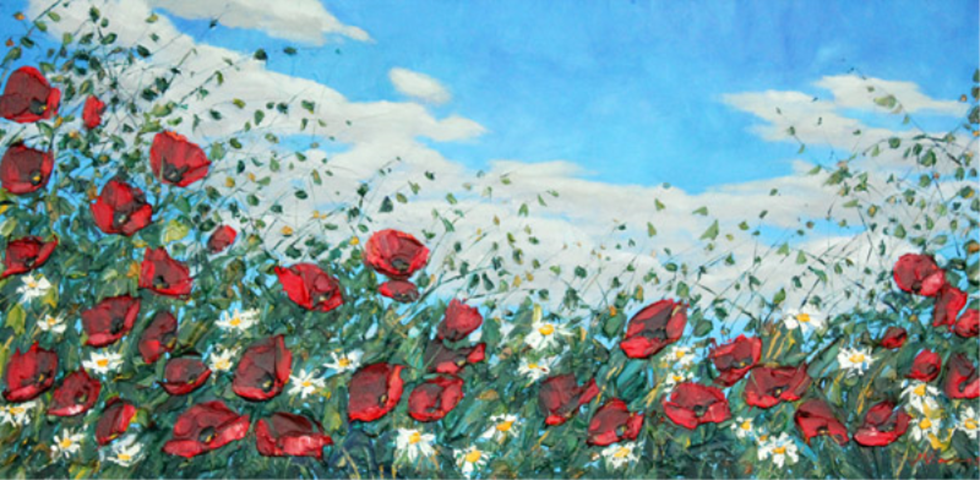 Poppies and Daisies (S/N) by Jennifer Vranes