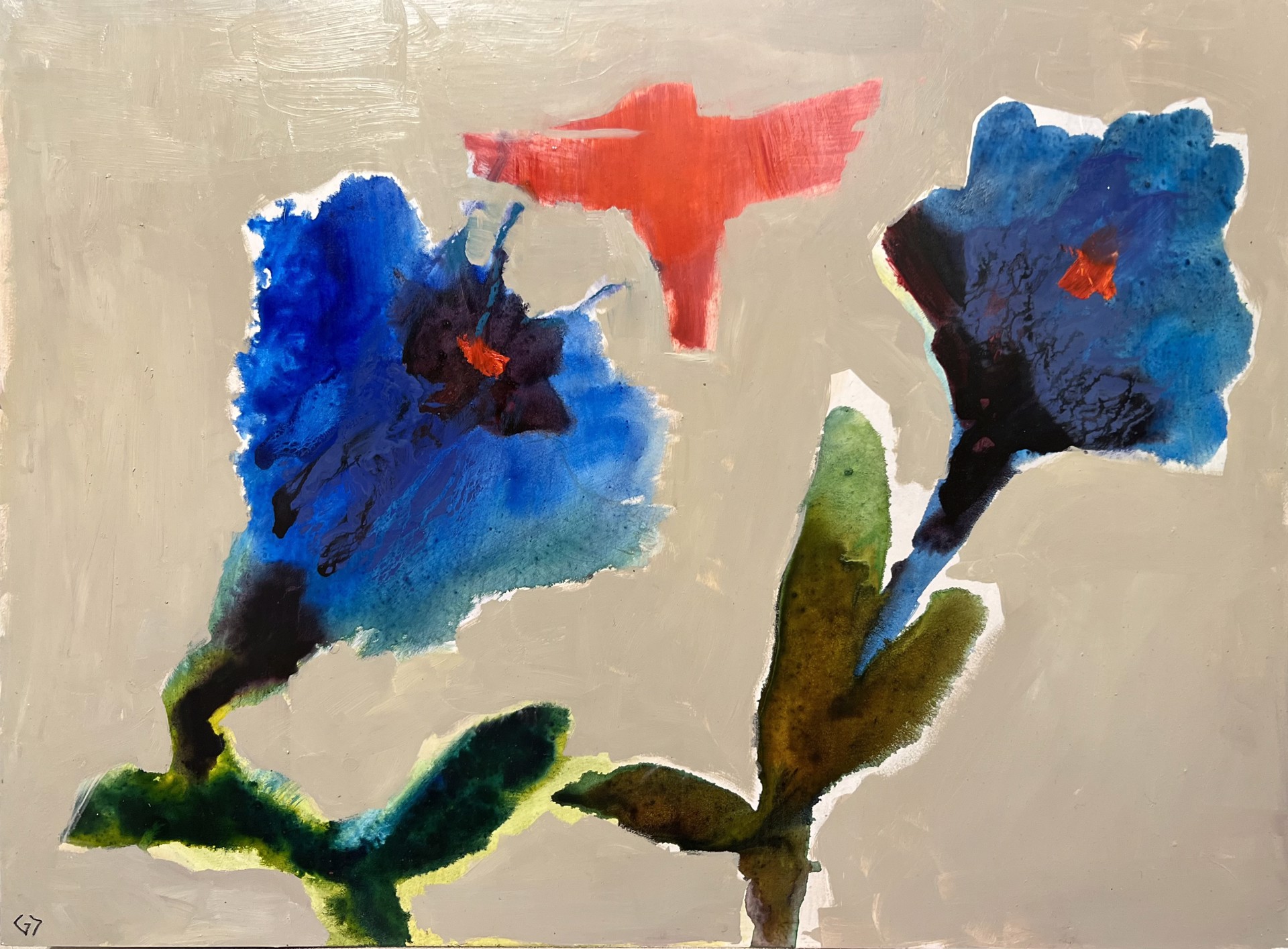 Flowers and Bird by Greg Decker