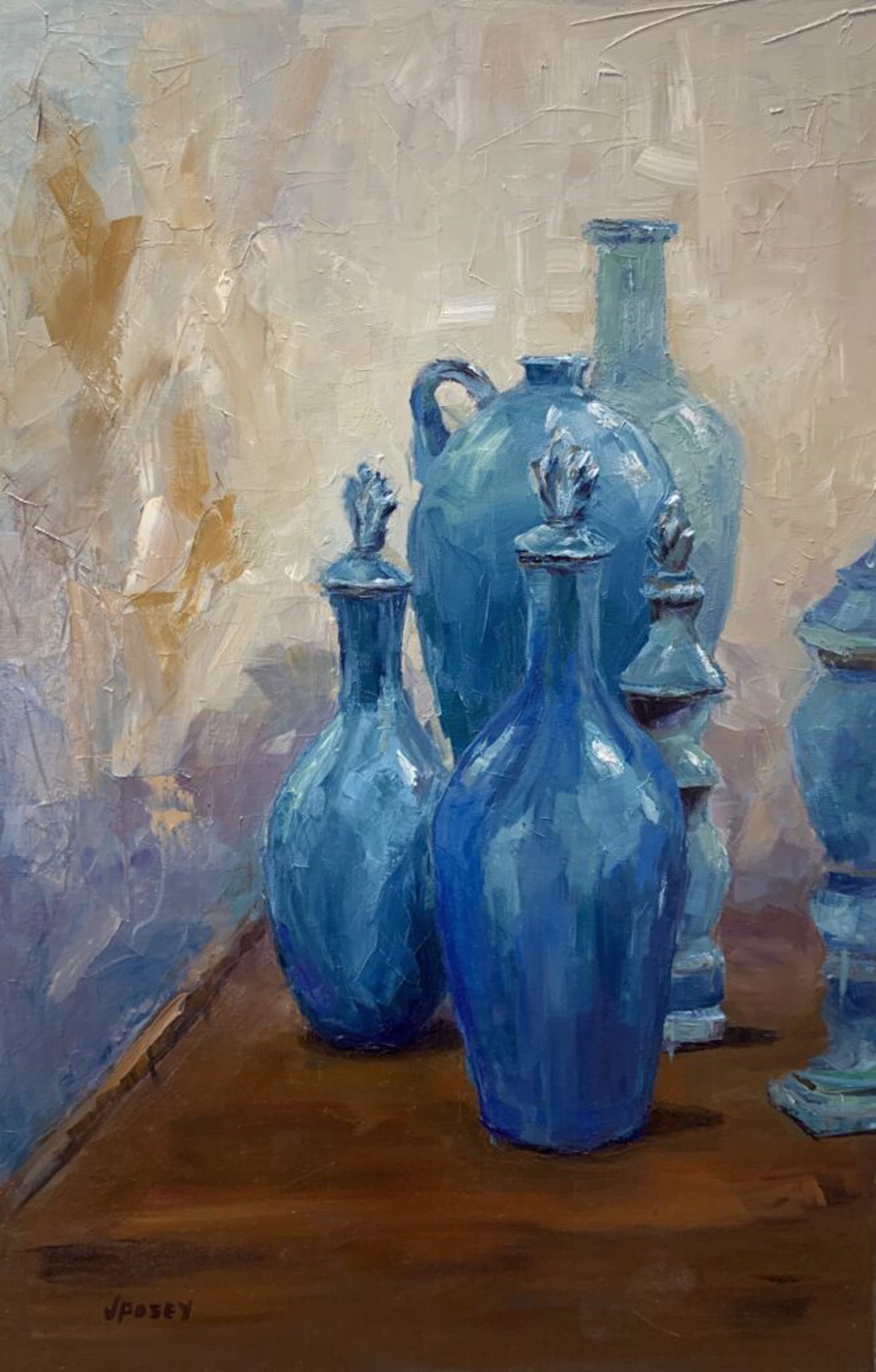 Blue Bottles by Jeany Posey