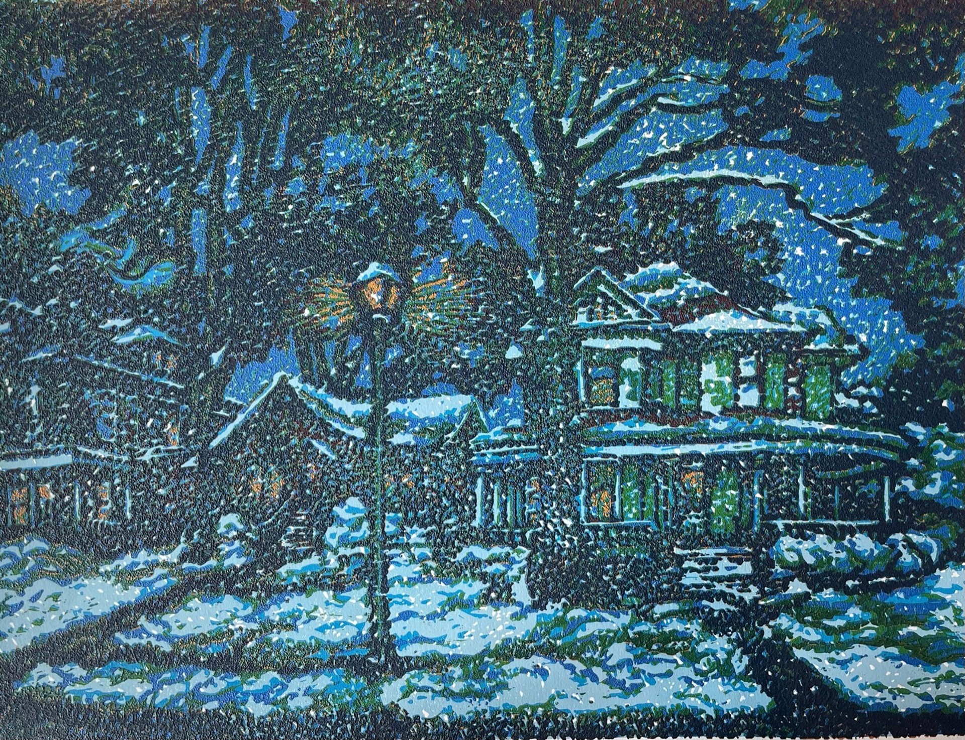 Hampton Avenue Winter by Mark Mulfinger