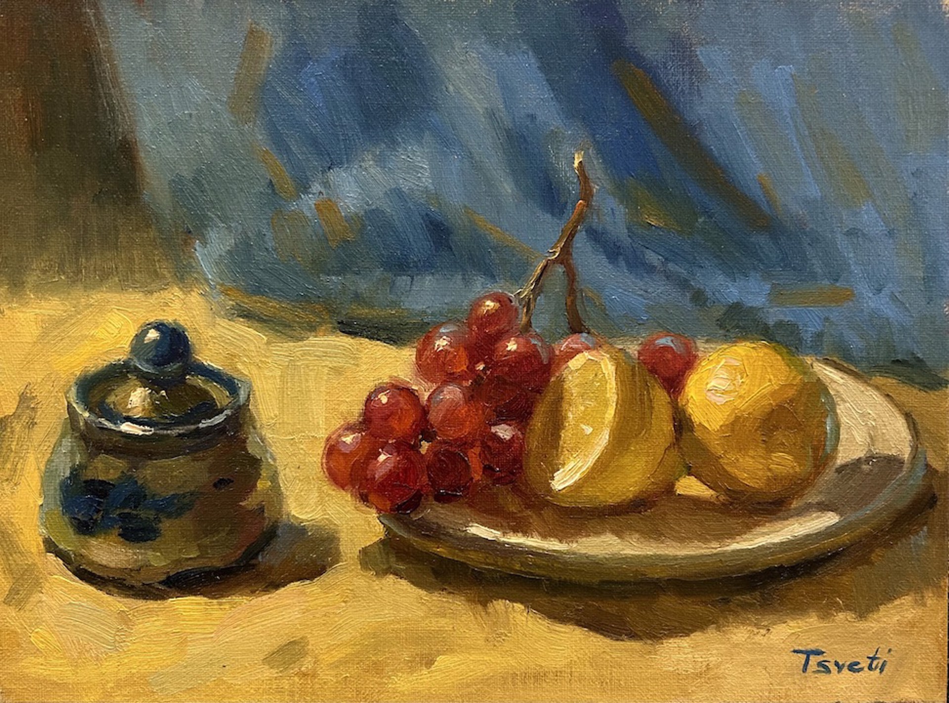 Still Life with Grapes by TSVETI SOWERS