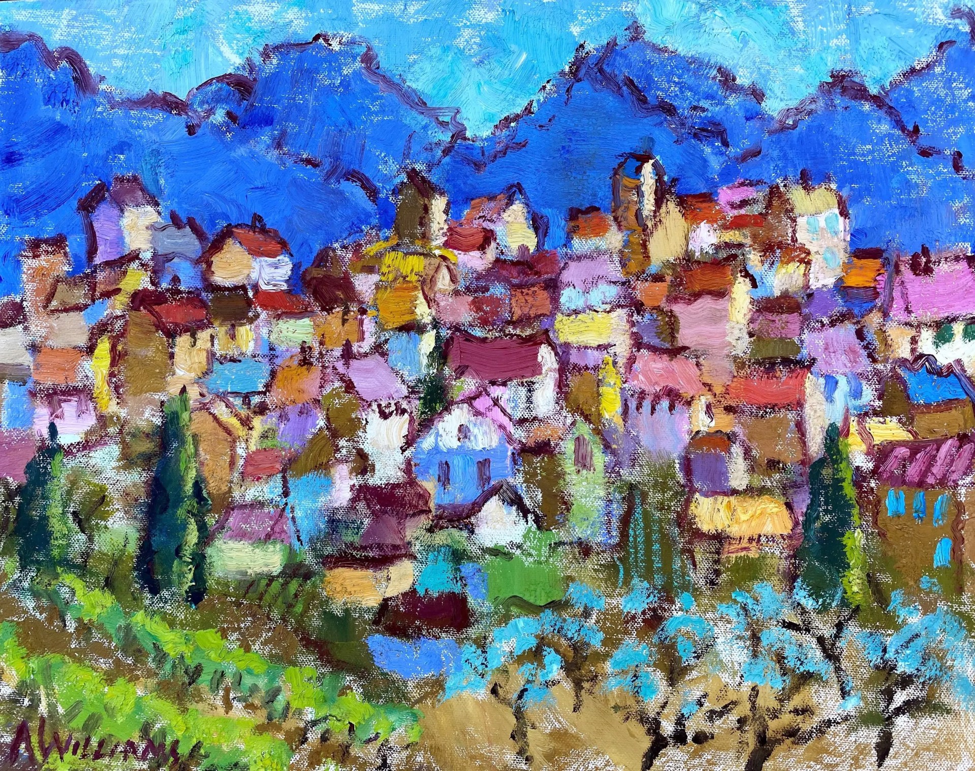 "Lourmarin's Beauty" original oil painting by Alice Williams