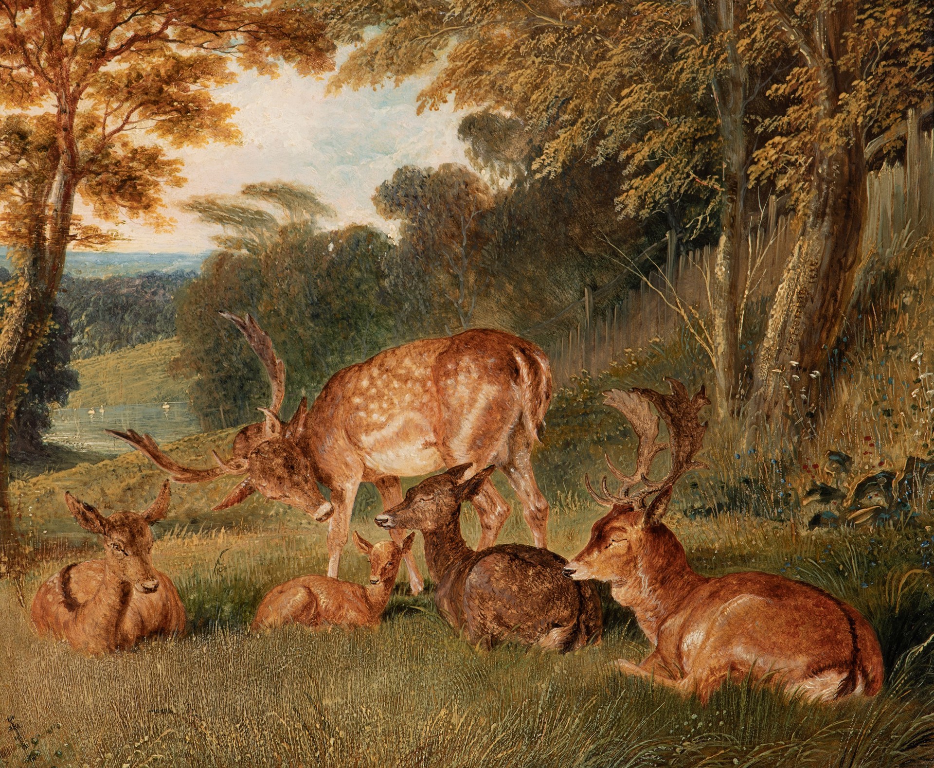 Deerpark at Winsor by John Frederick Herring, Sr.