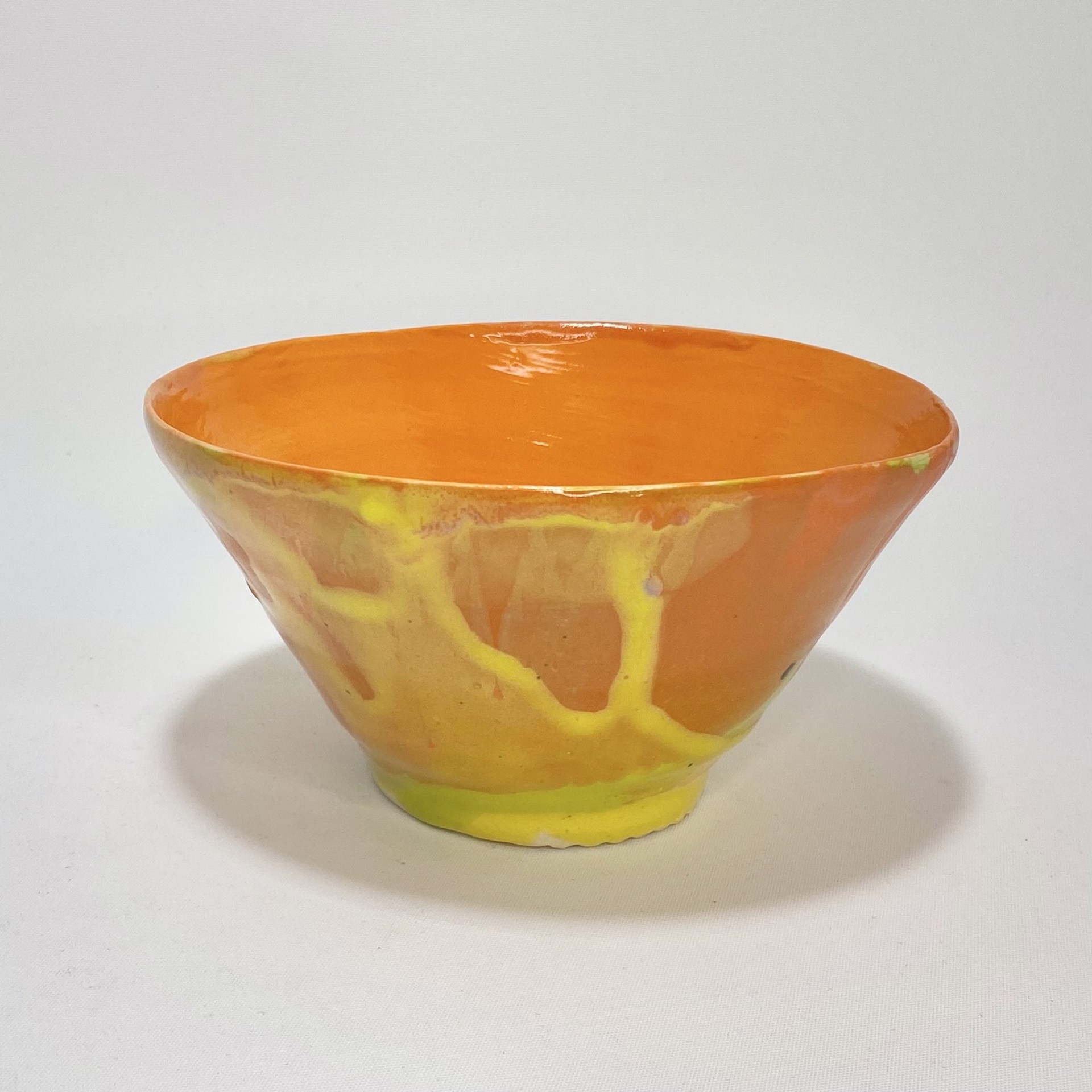 "Orange & Yellow Pour Bowl" by Justin S. by One Step Beyond