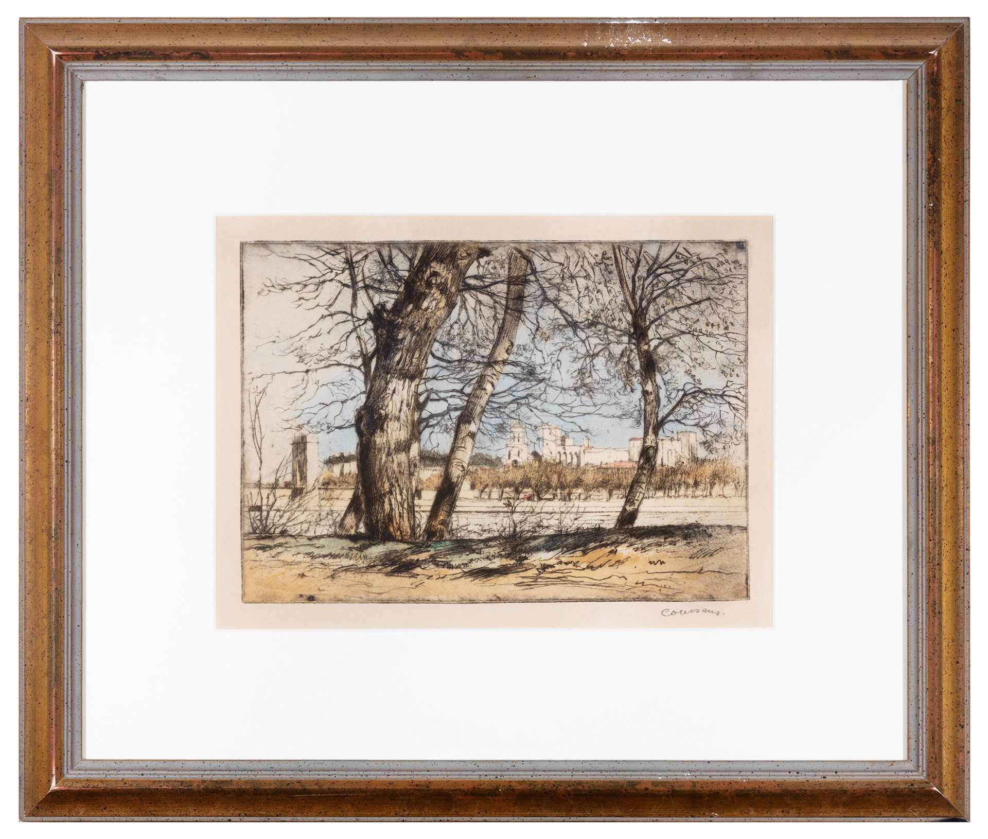 Le Rhone a Avignon (signed in pencil) by Armand Coussens