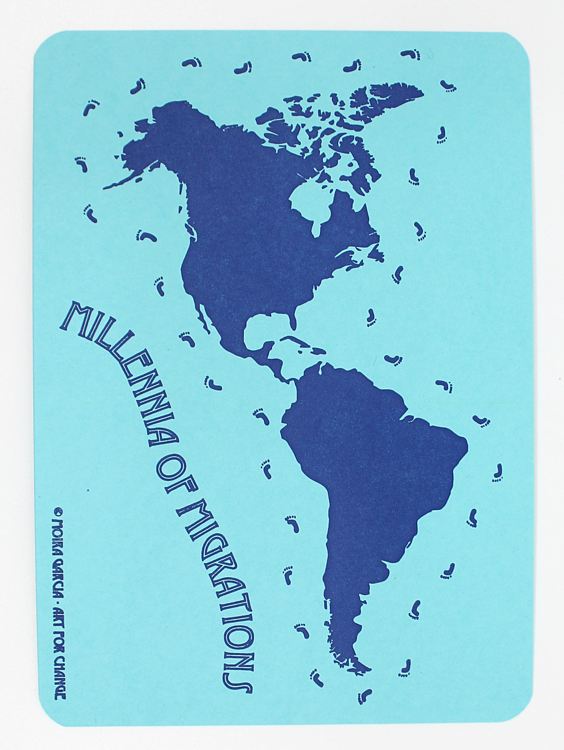 Millennia of Migrations - Light Blue by Moira Garcia