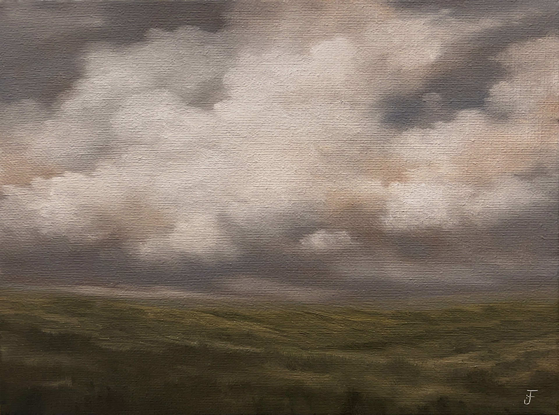 Hillside With Clouds by Heather Jacks